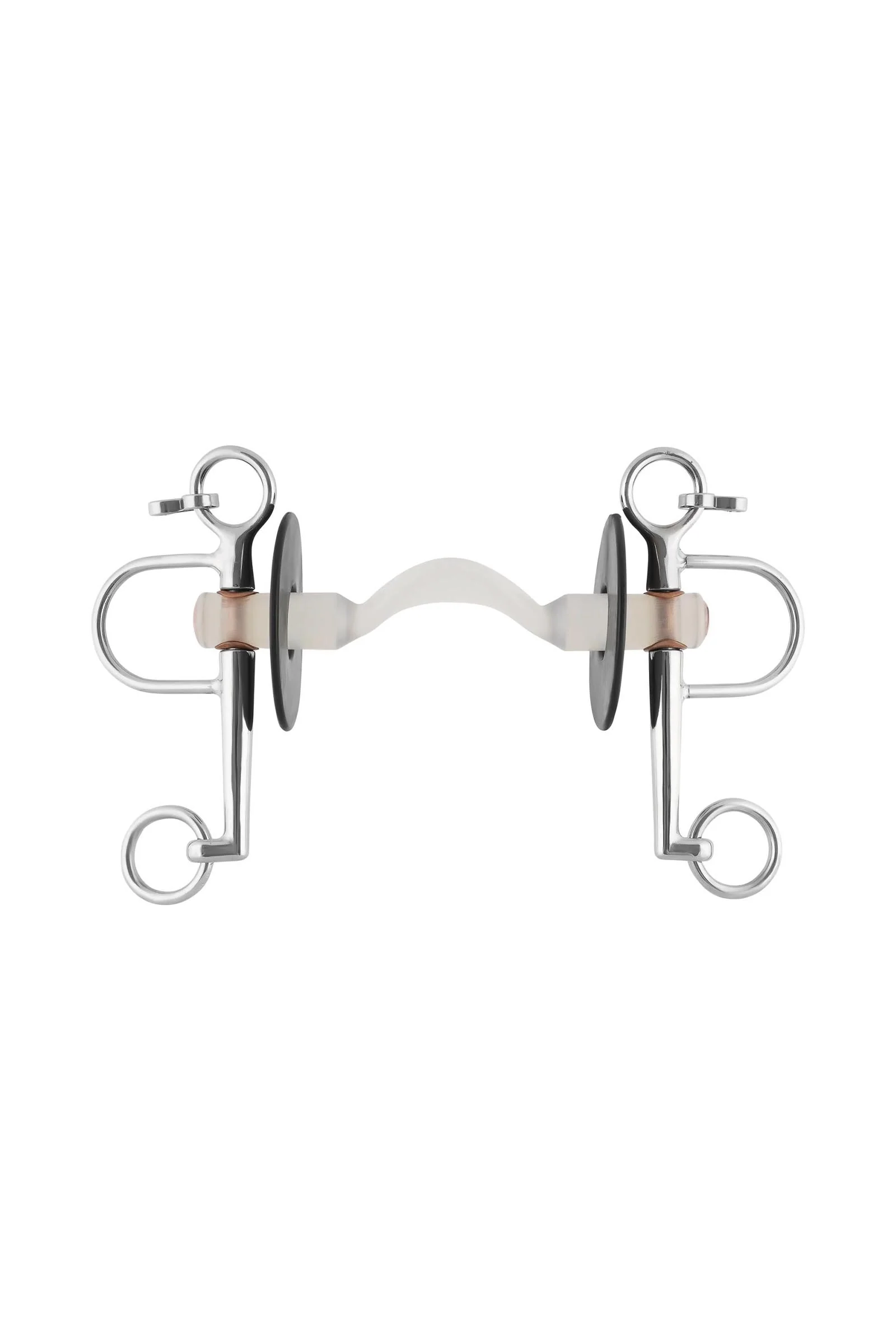 Nathe Pelham 20mm w/ Hard Mullen Mouth, Port & Short Shanks, Thermoplastic Metall 115 mm