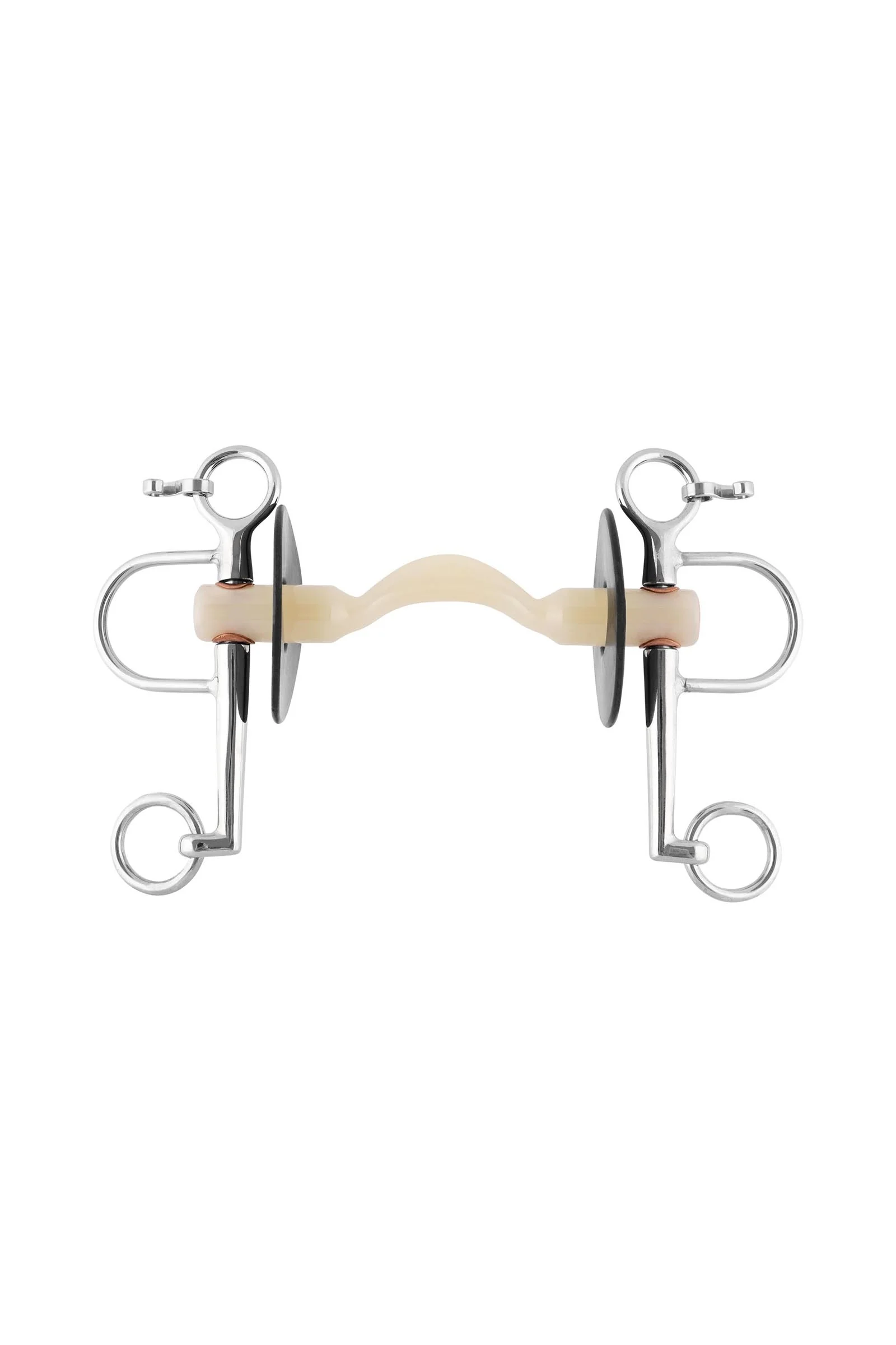 Nathe Pelham 20mm w/ Soft Mullen Mouth, Port & Long Shanks, Thermoplastic Metall 125 mm