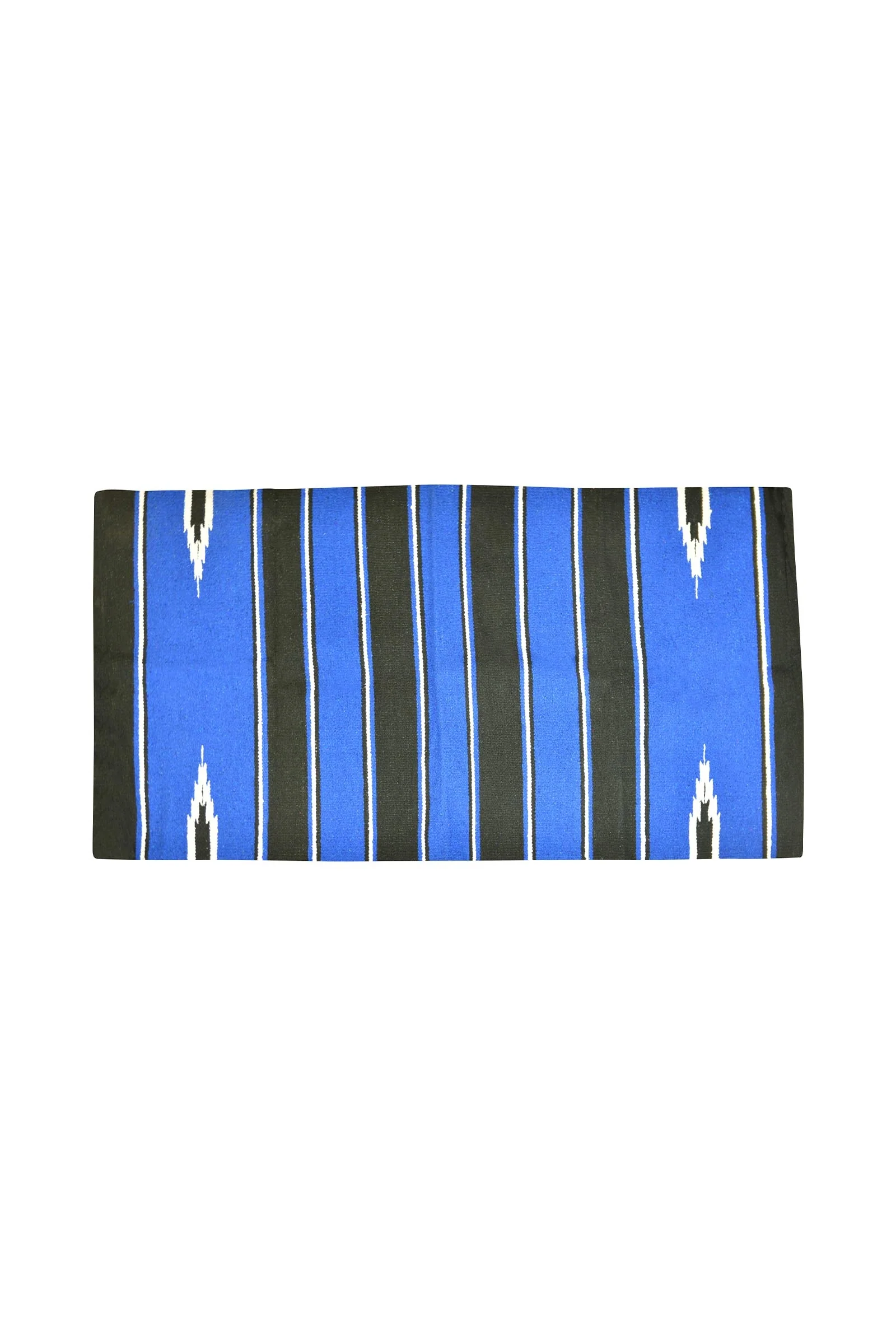 Navajo Saddle Pad Cotton/Acrylic, Big Black/Royal Blue L