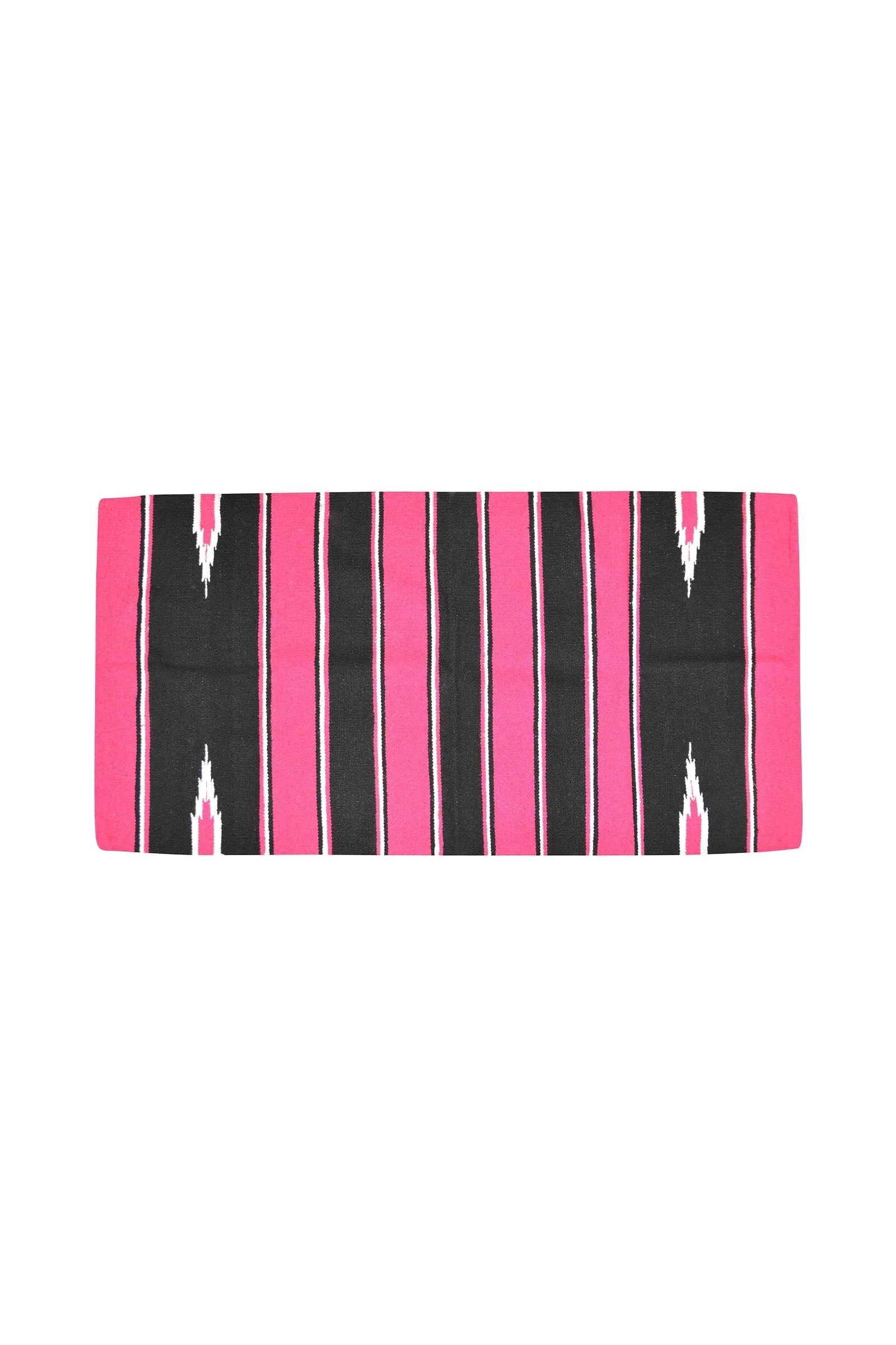 Navajo Saddle Pad Cotton/Acrylic, Big Rosa/Black L