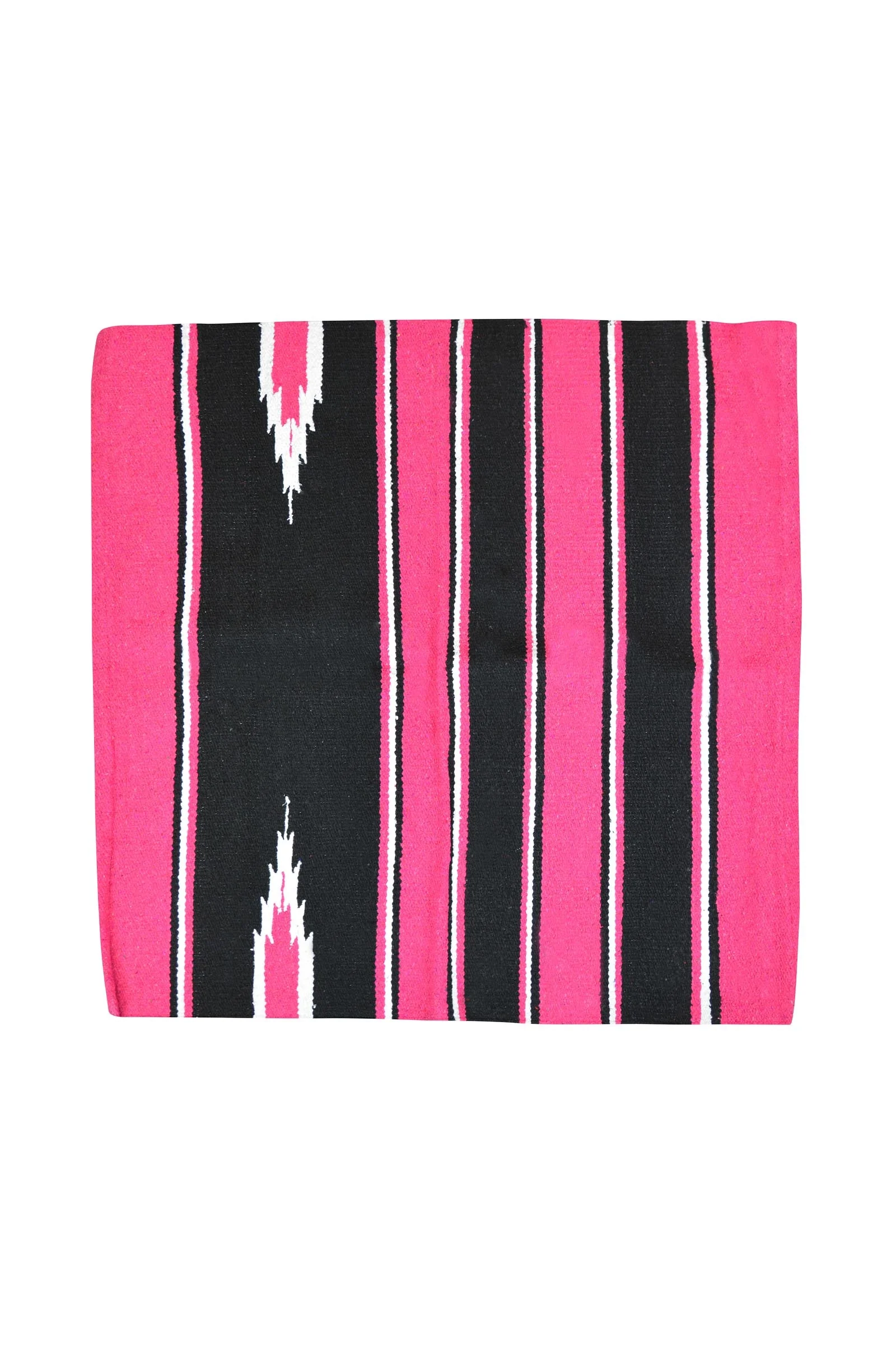 Navajo Saddle Pad Cotton/Acrylic, Small Rosa/Black S