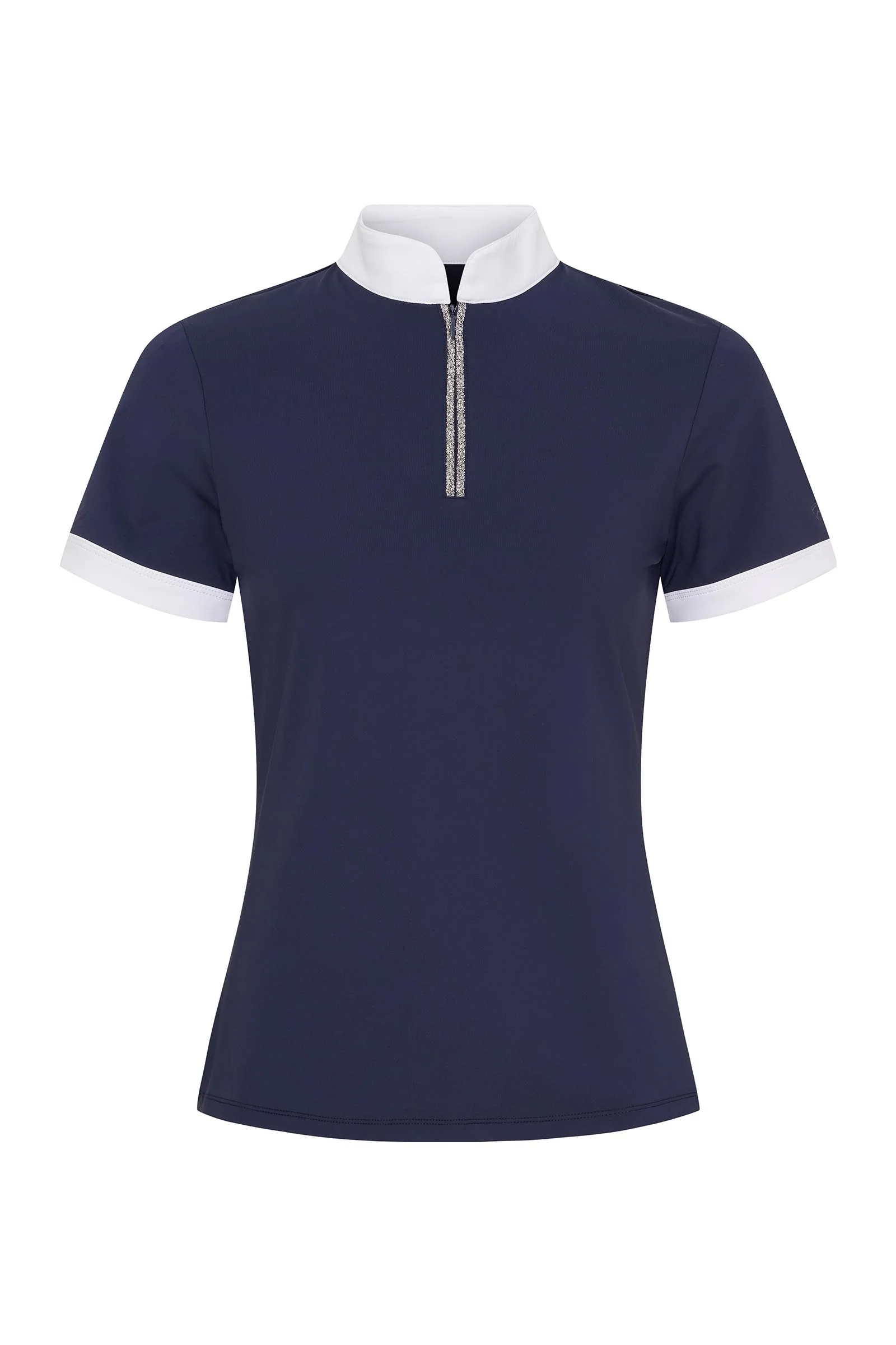 Nice Women's Half Zip Show Shirt Dark Blue L
