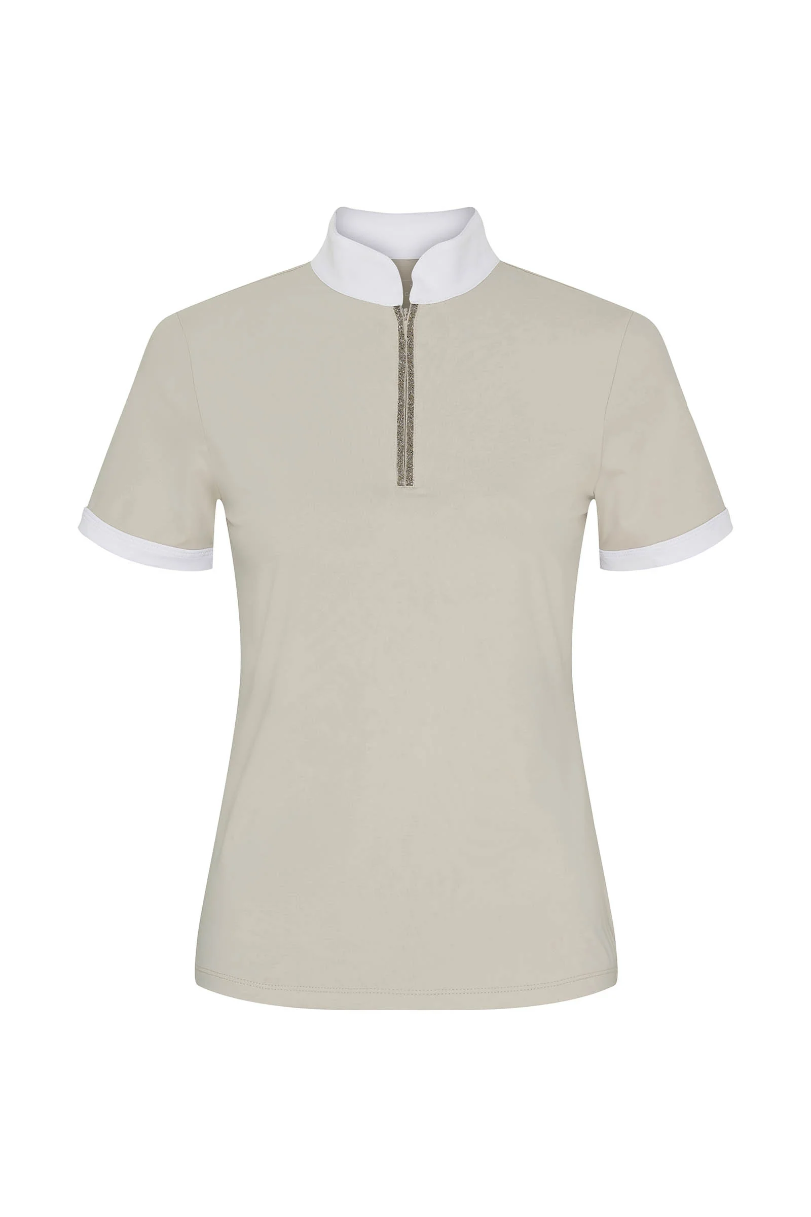 Nice Women's Half Zip Show Shirt Sandshell M