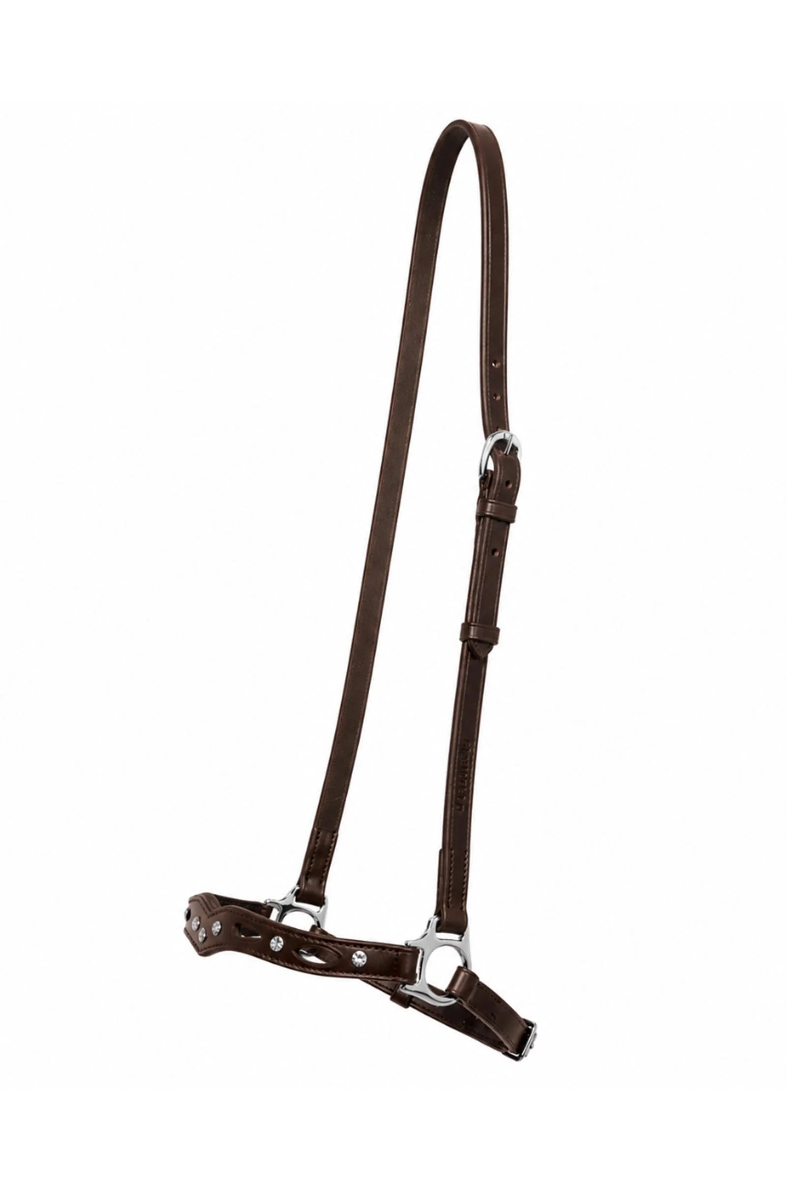 Noseband For Icelandic Bridle Ragnar Celtic, Drop Style Brown/Silver S