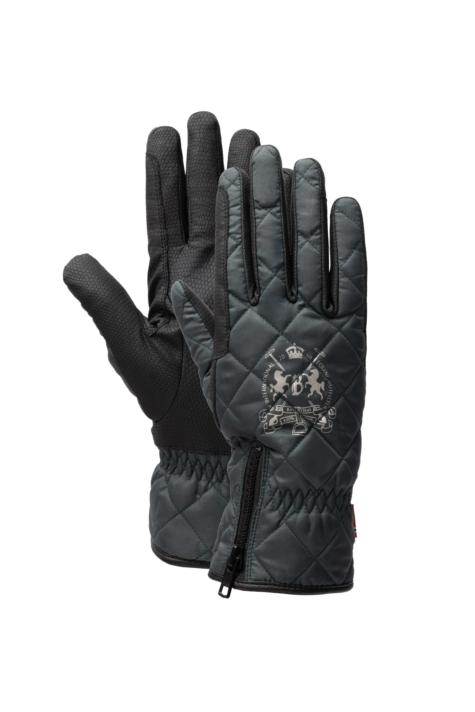 Onyx Waterproof Padded Riding Gloves Scarab green 8