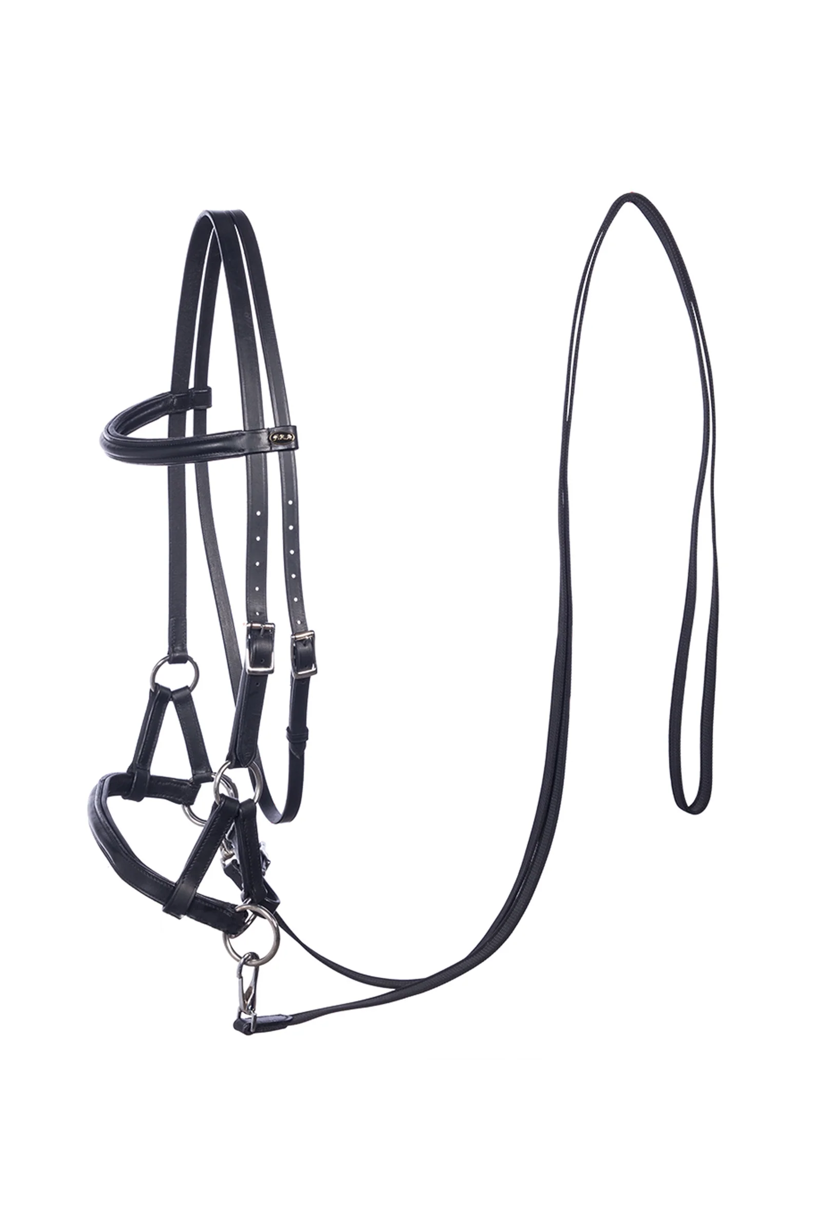 Pardoes Sidepull (System 3) Leather w/ Anti Slip Reins Black Mini
