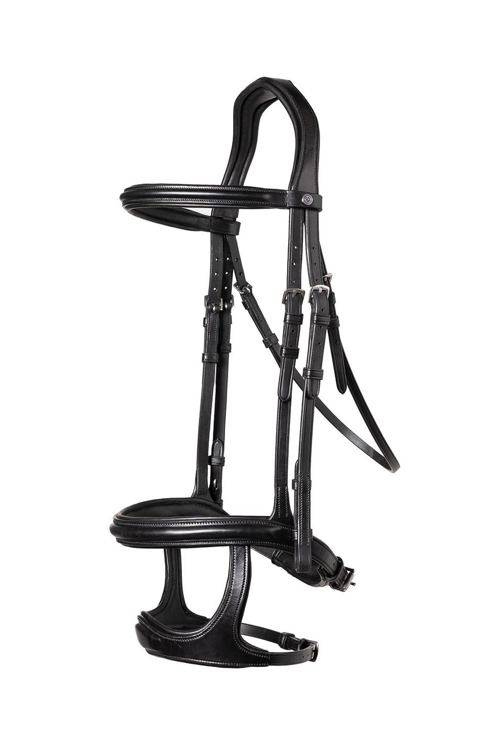Paris Double Noseband Bridle Black/Silver C