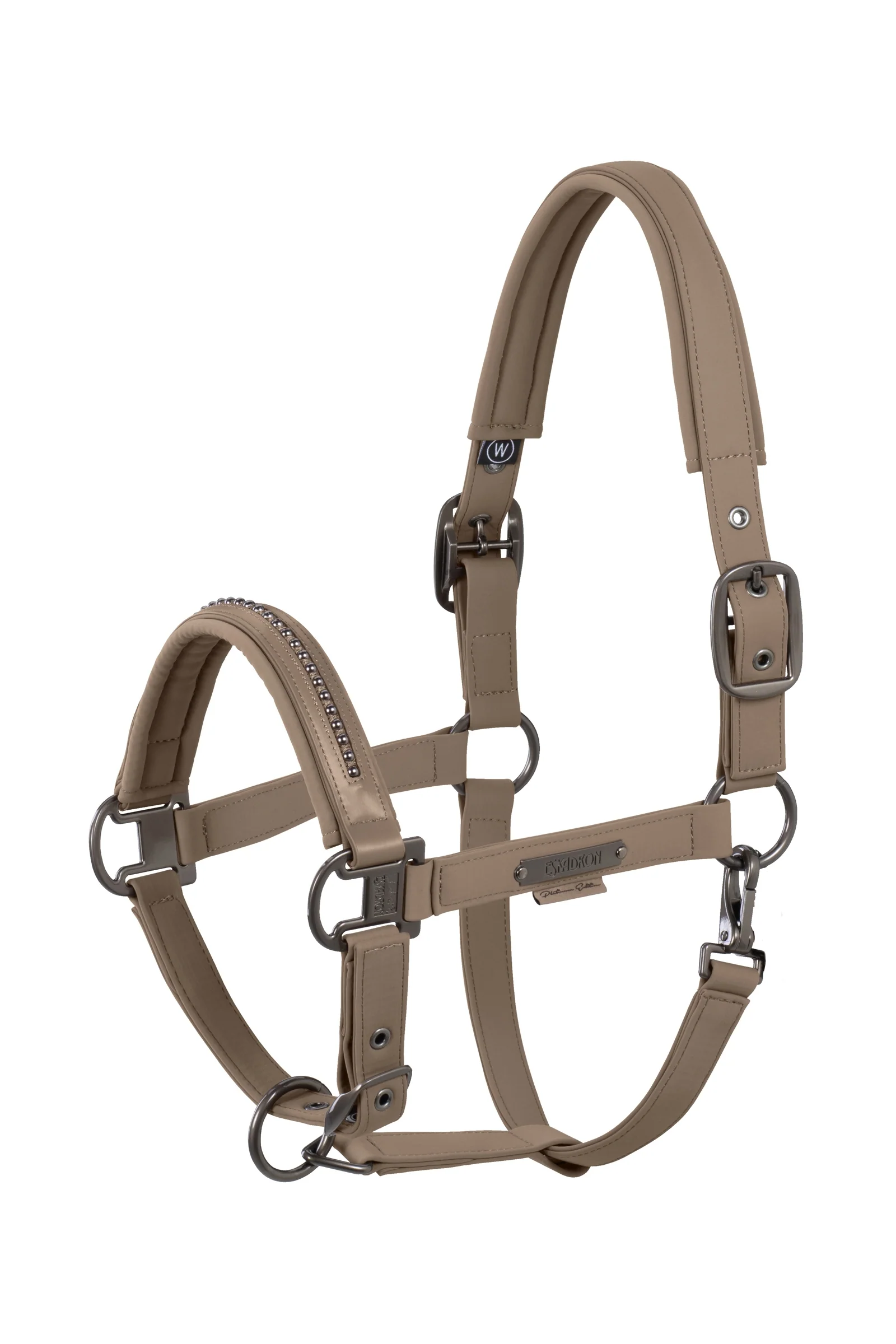 Platinum 25 Softshell Pearls Double Pin Headcollar Smoky Taupe X-Full