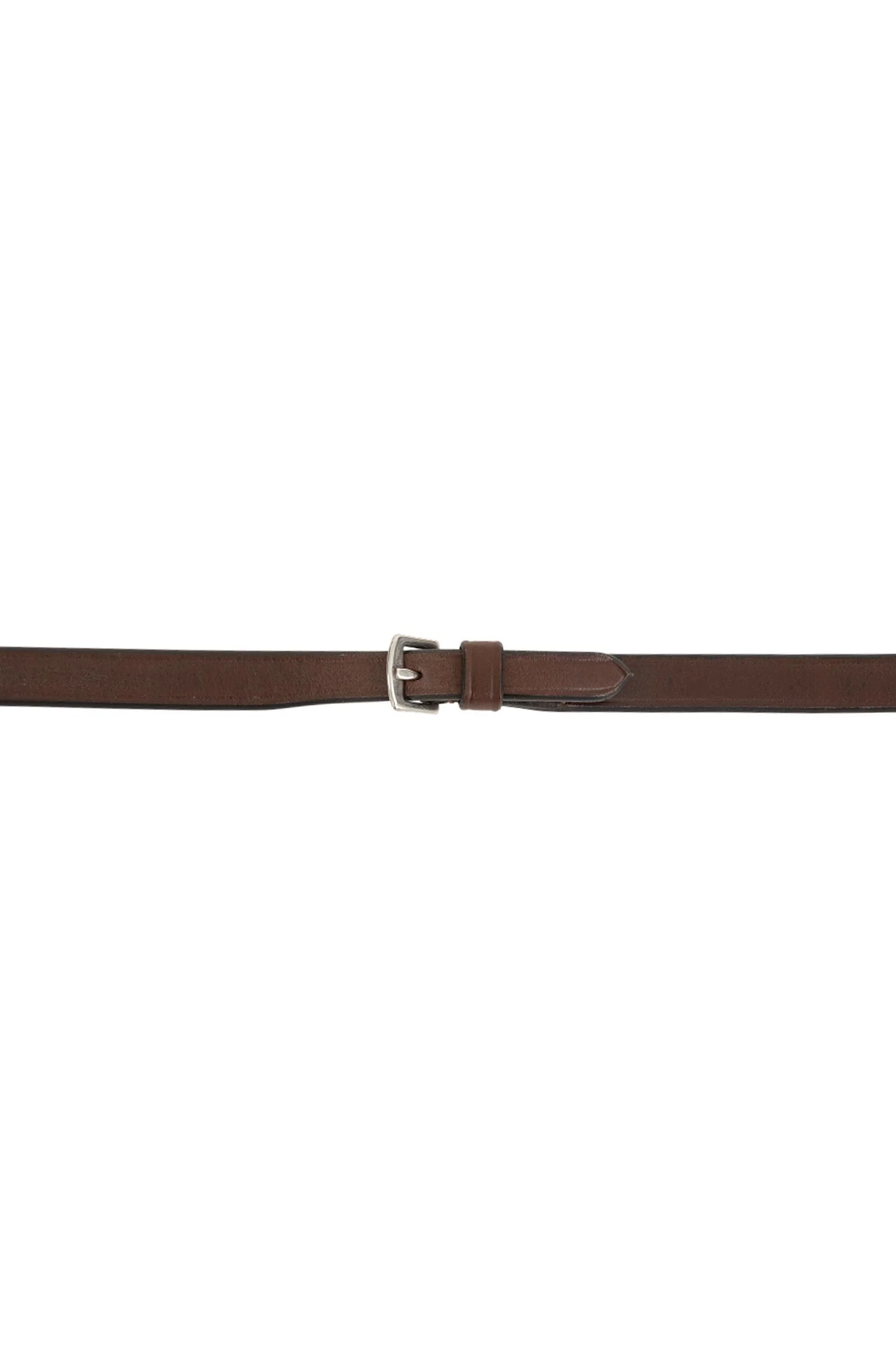 Prague Soft Rubber Rein, Thumb Grip Brown/Silver F