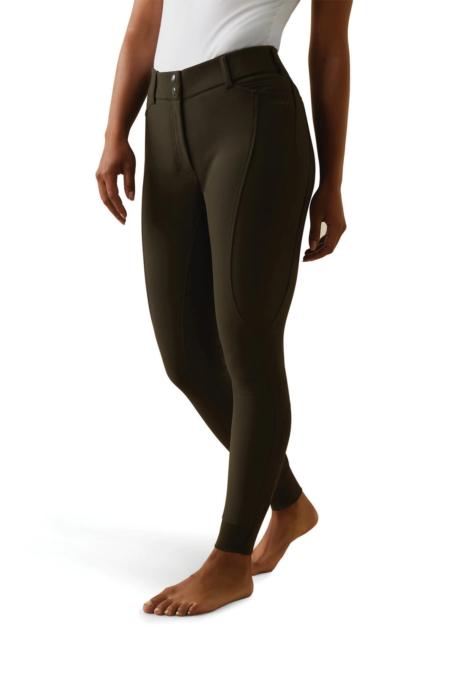 Prelude Full Seat Breeches with silicone Grip for Women Racing Green 8 Long