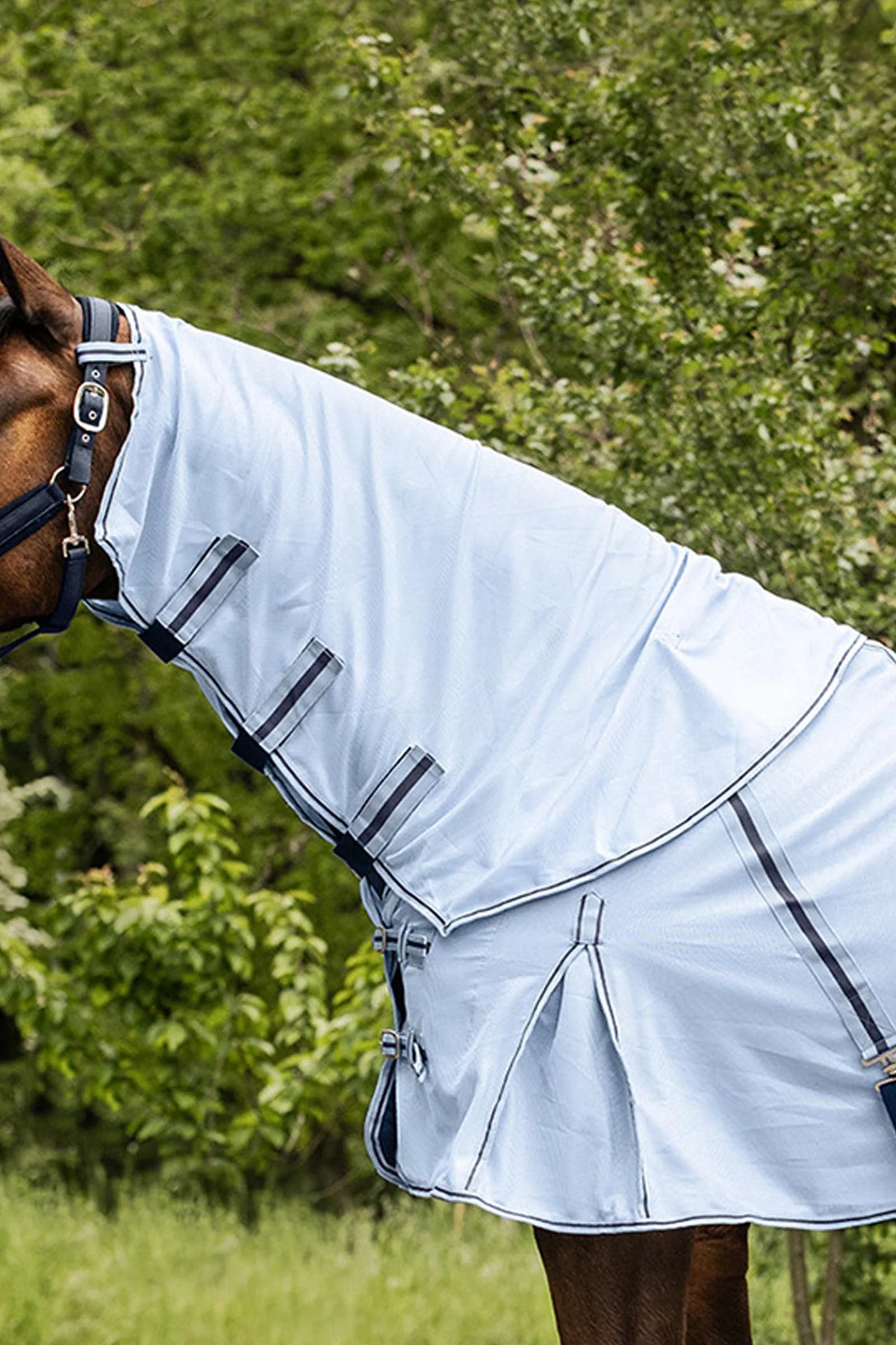 Protect Neck Fly Rug With UV-Protection Light Blue/Darkblue C