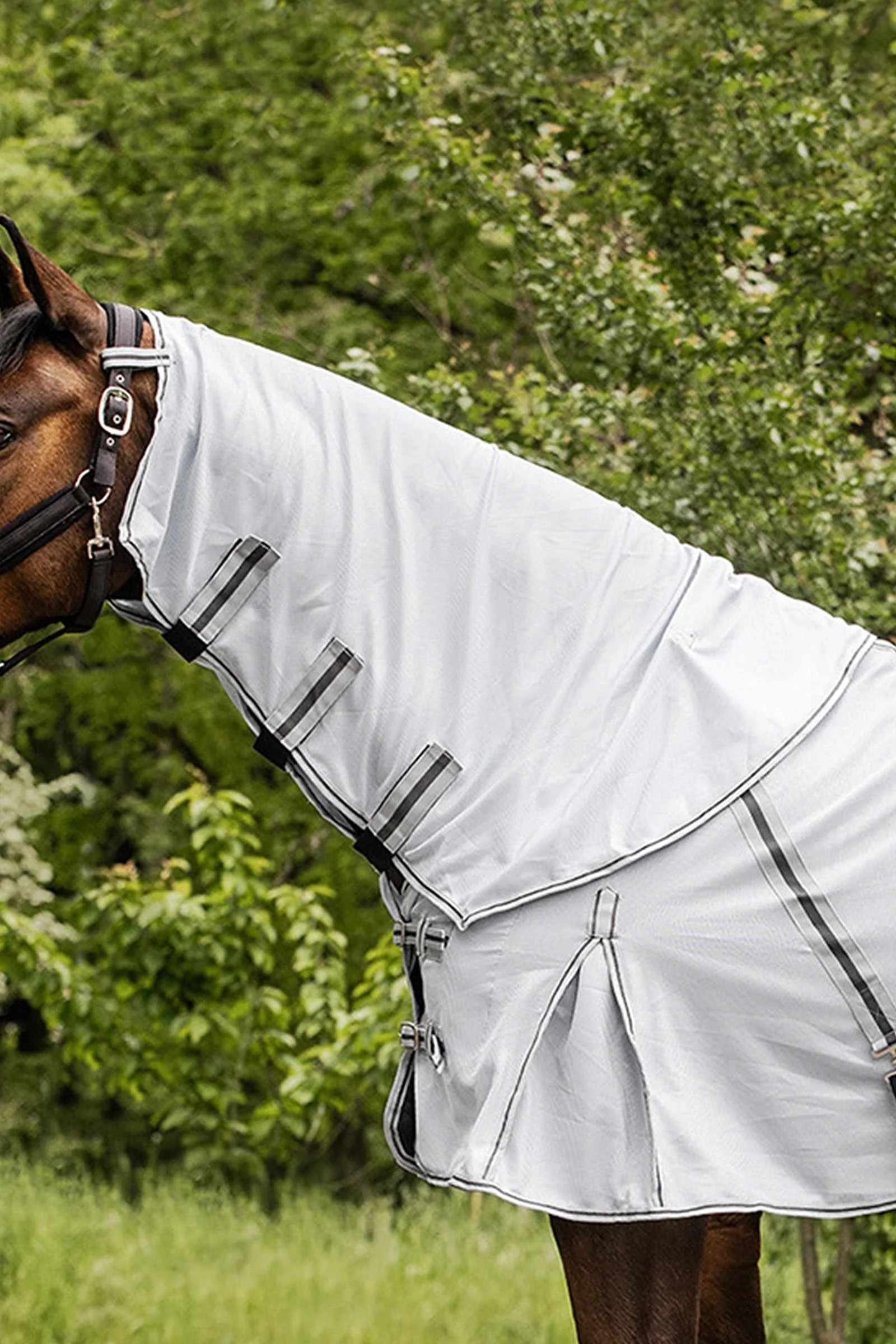 Protect Neck Fly Rug With UV-Protection Silver-Grey/Grey F