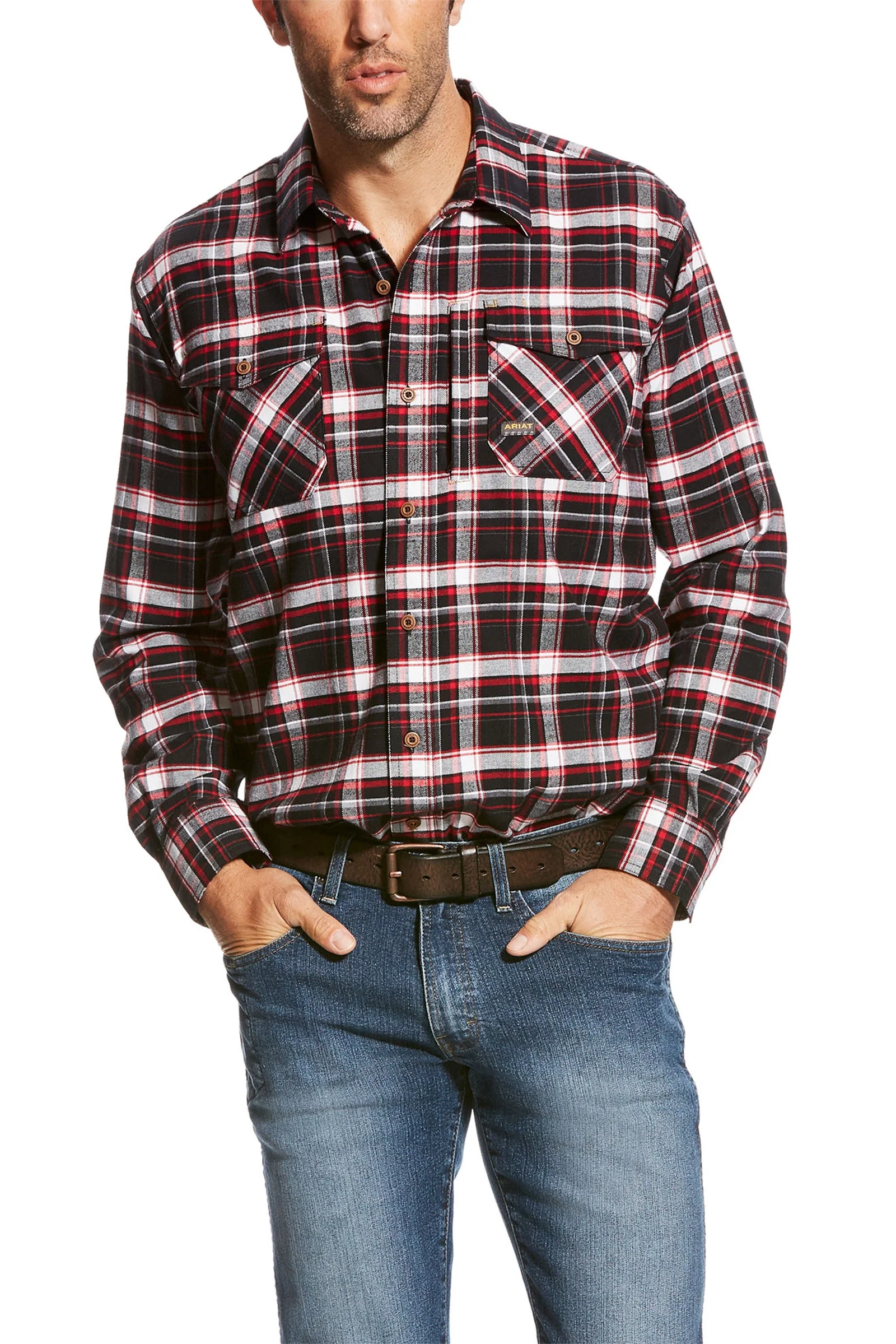 Rebar Flannel DuraStretch Men's Work Shirt Allure Plaid XL