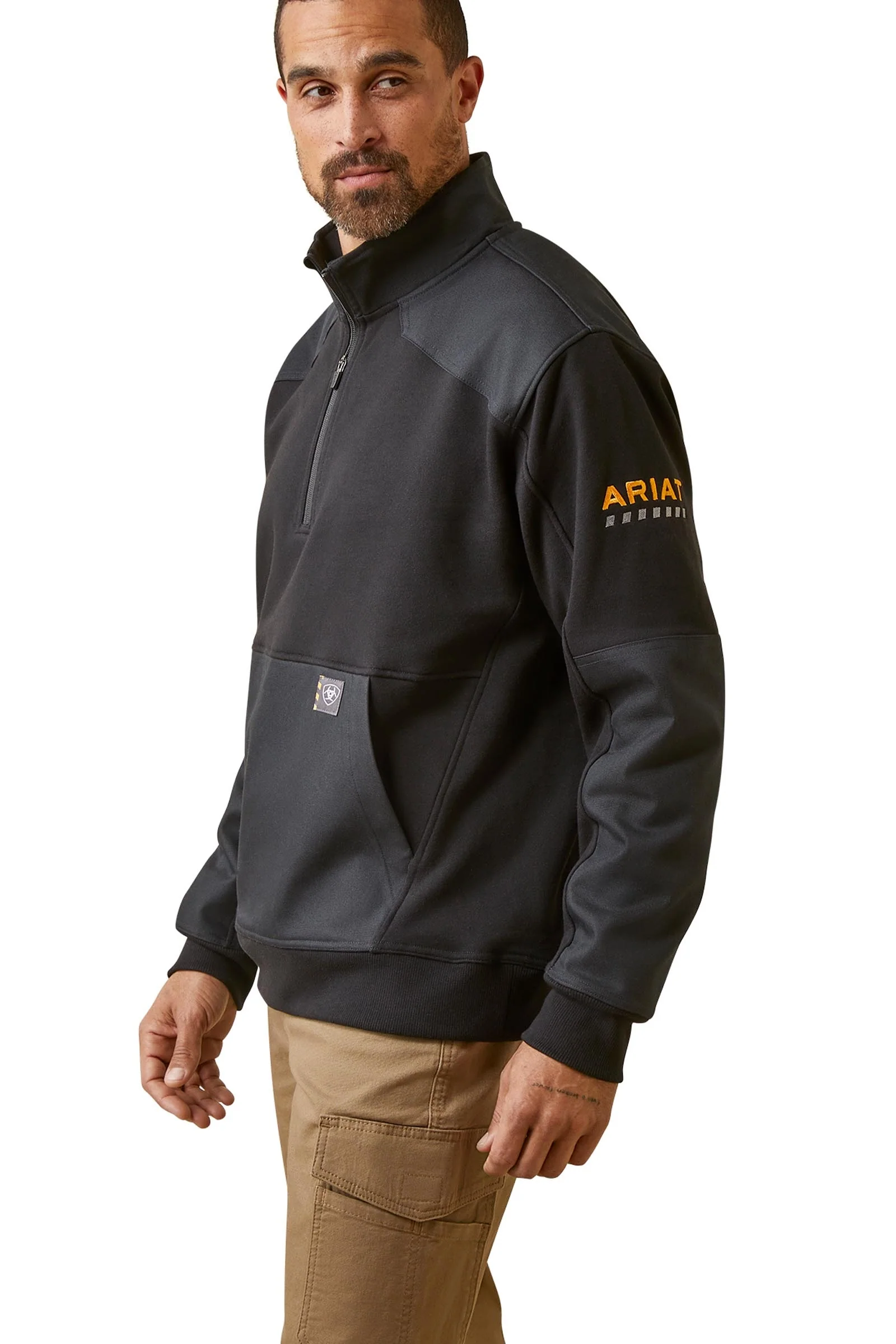 Rebar Workman Duracanvas Men's 1/4 Zip Sweatshirt Black S