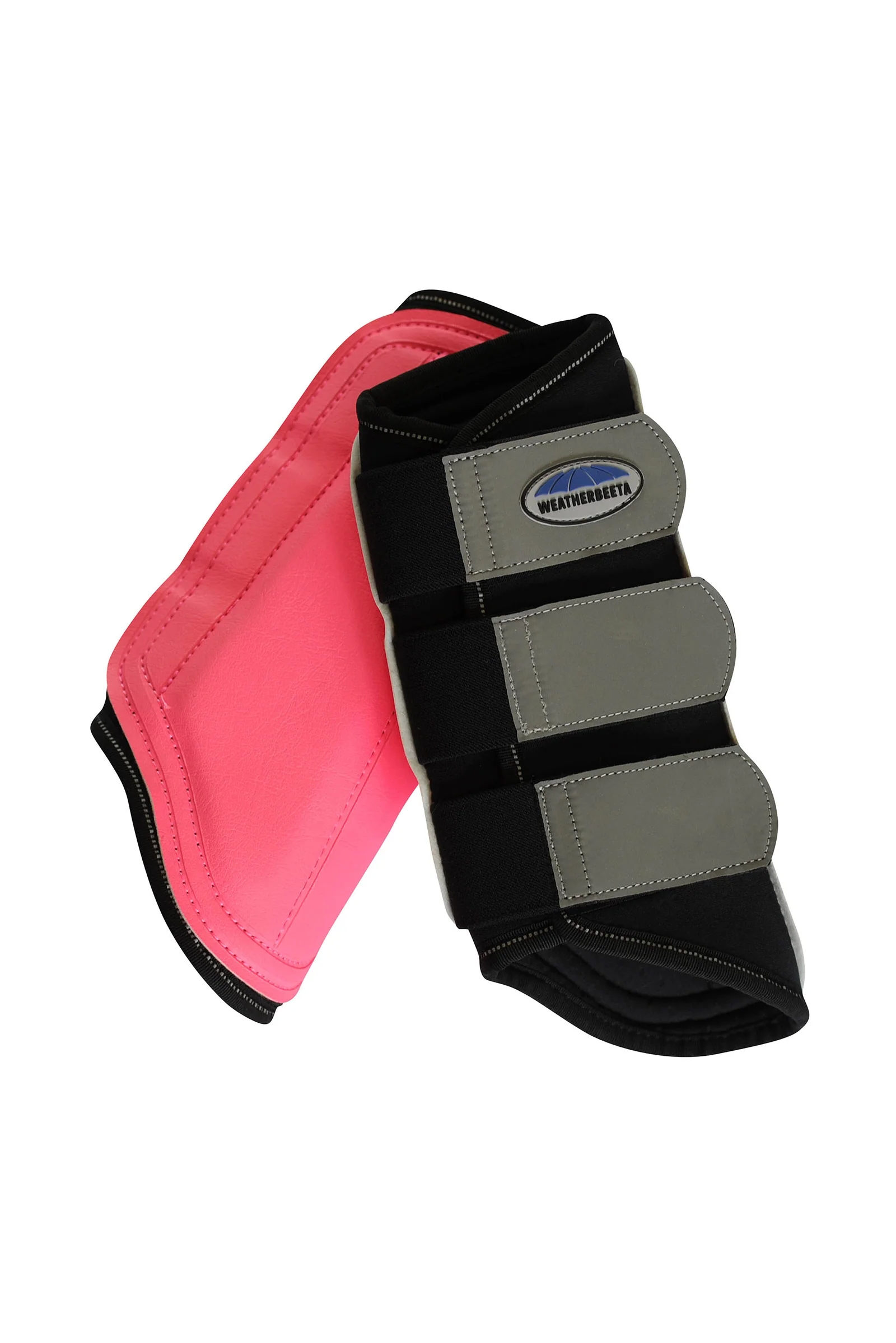 Reflective Single Lock Brushing Boots Pink/Silver P