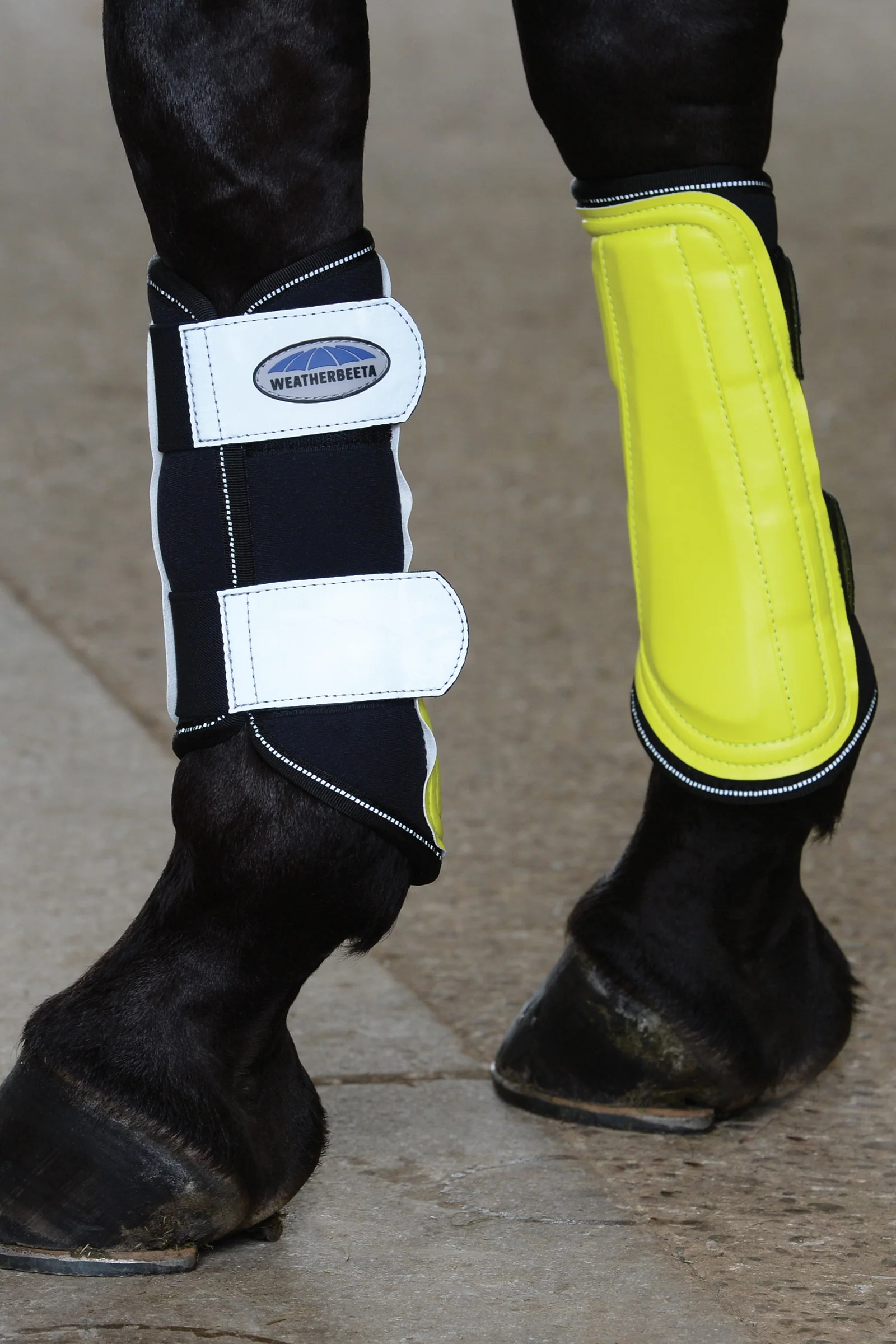 Reflective Single Lock Brushing Boots Yellow/Silver P
