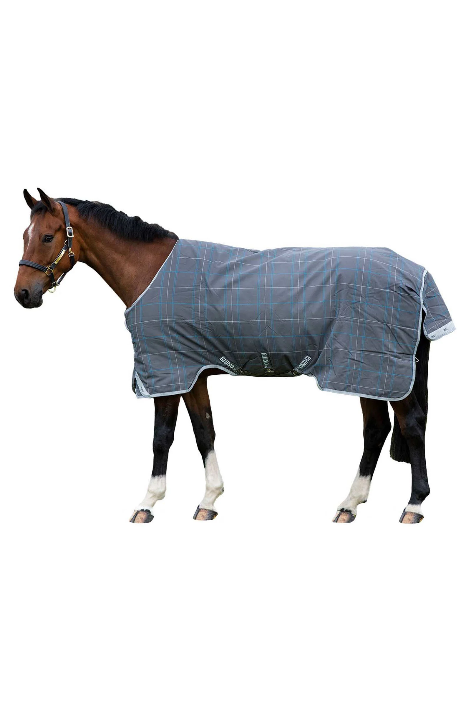 Rhino Original Turnout Rug, 0g Charcoal/Blue/White 115