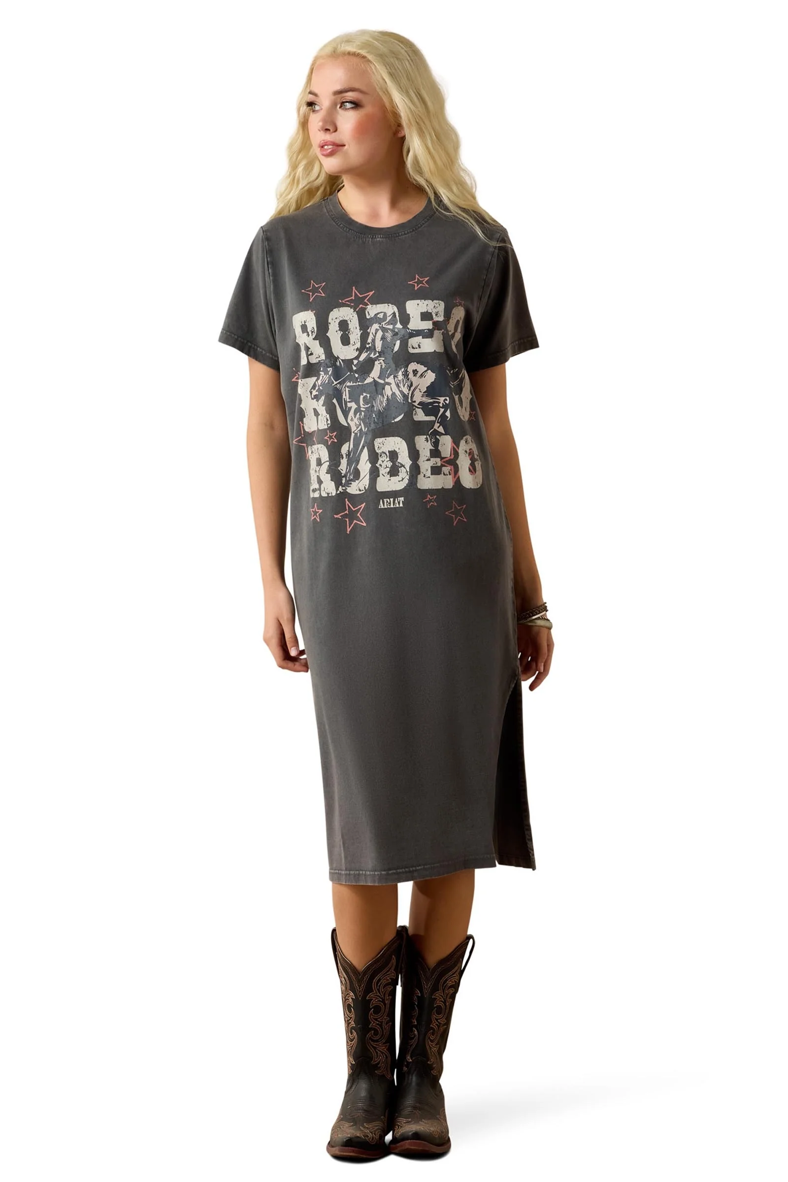 Rodeo Women's T-Shirt Charcoal Mineral Wash S
