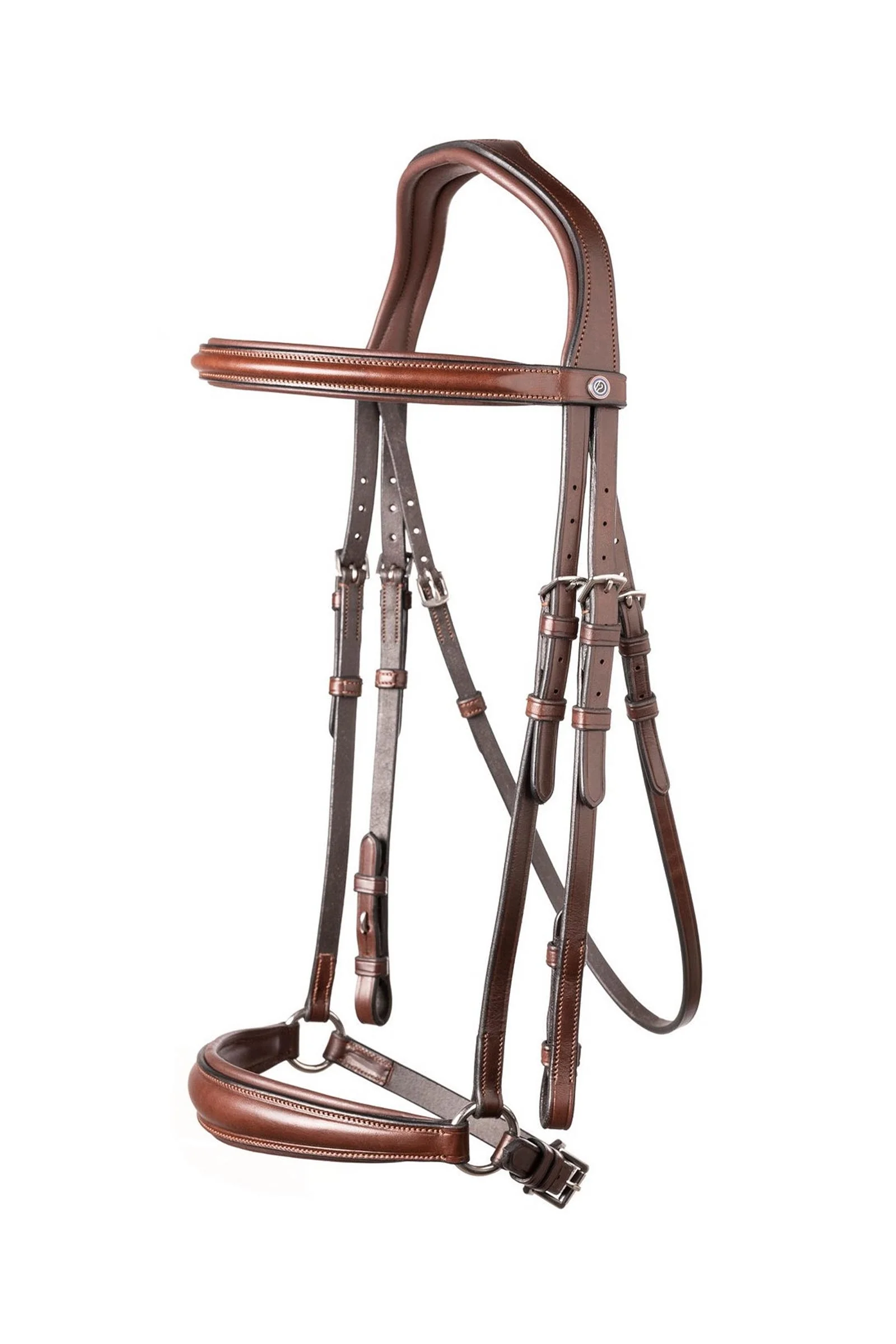 Rome Drop Noseband Bridle Brown/Silver F
