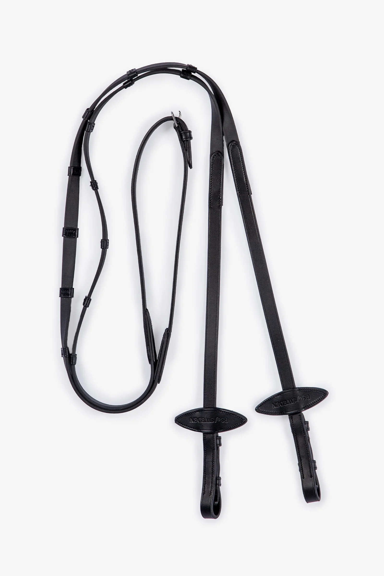 Rome Rubber Reins Black Leather F