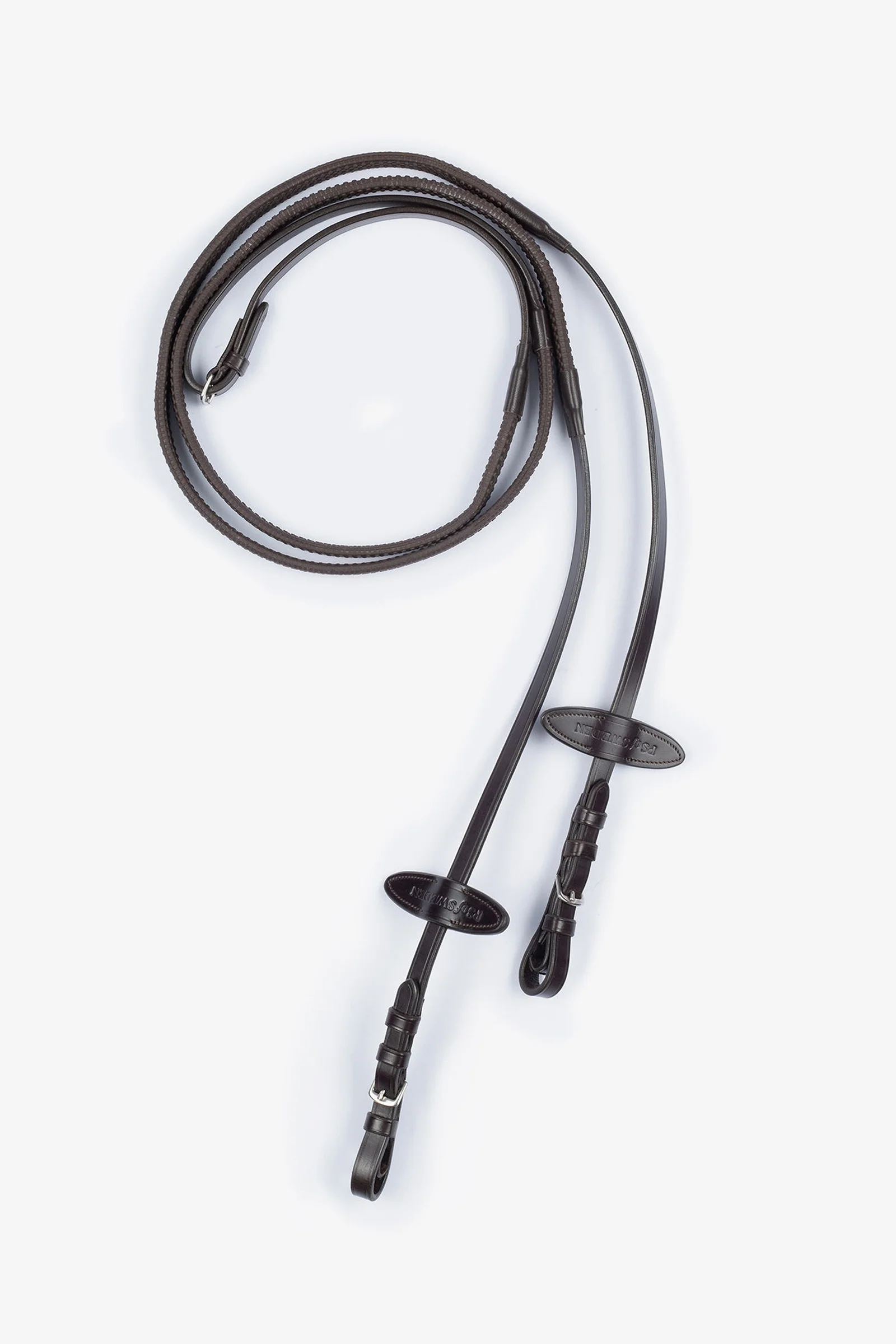 Rubber Reins Brown Leather F