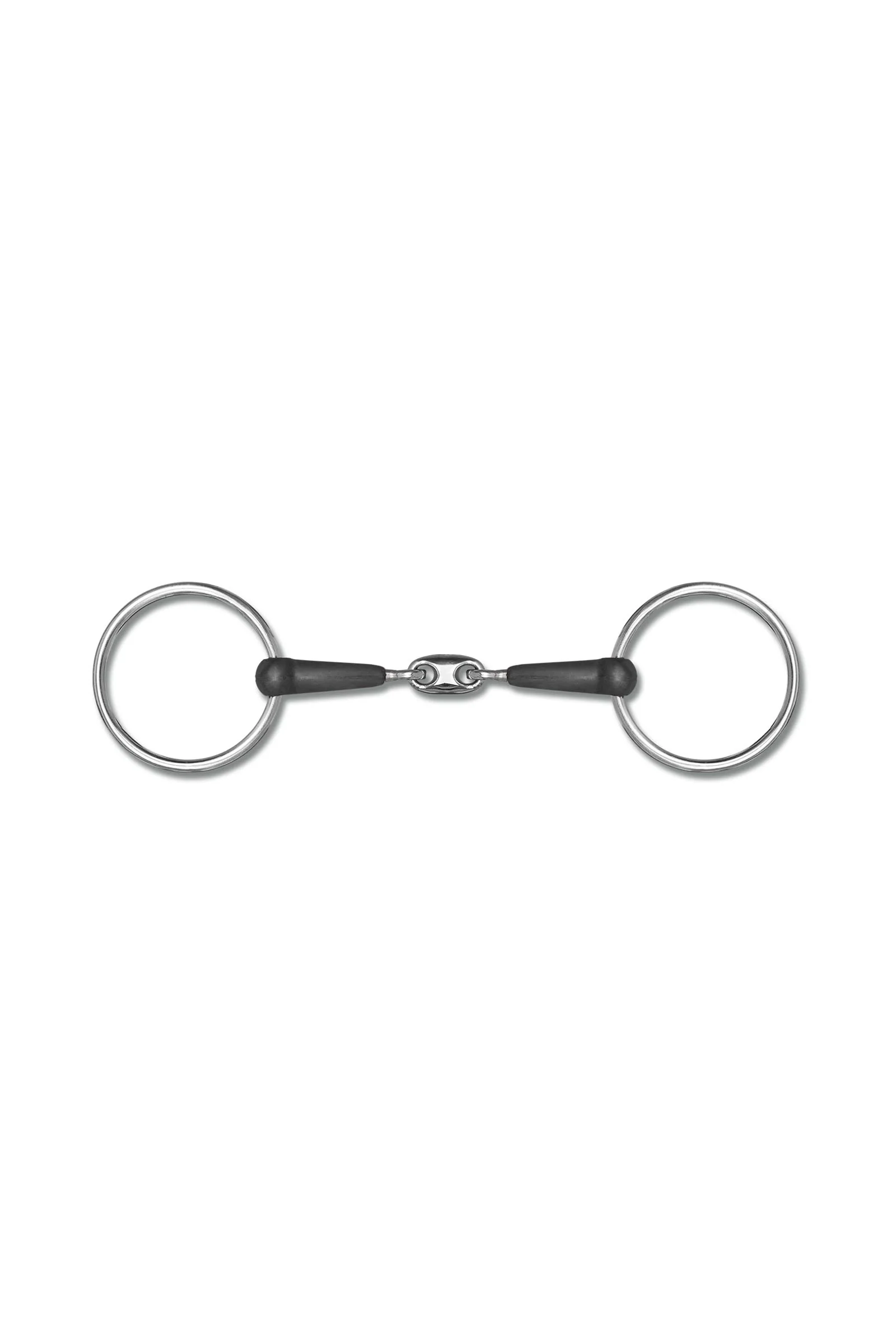 Rubber Snaffle Bit With Olive, Double Jt., 15mm No Color 105 mm
