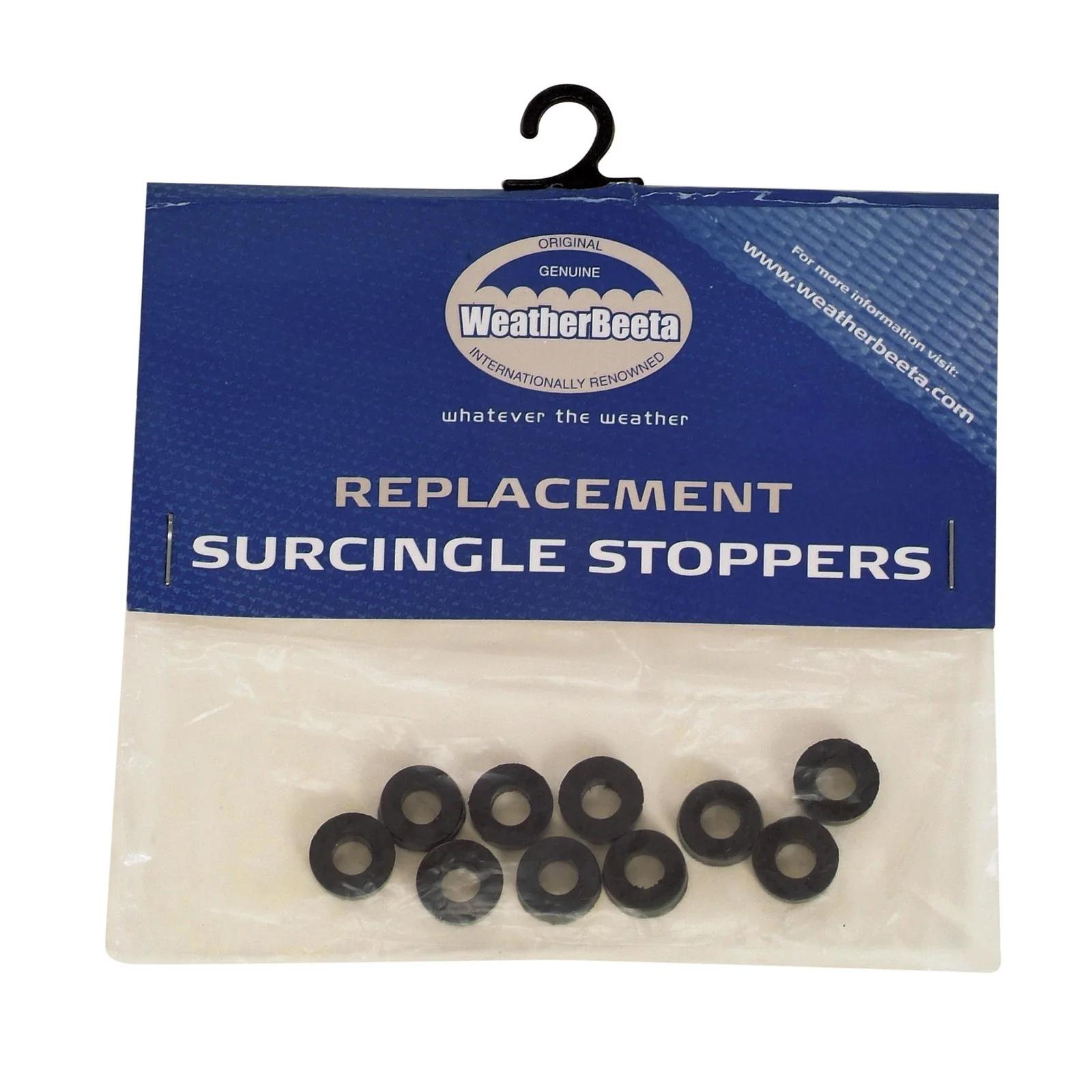 Rubber Surcingle Stoppers 10 Pack BL One Size