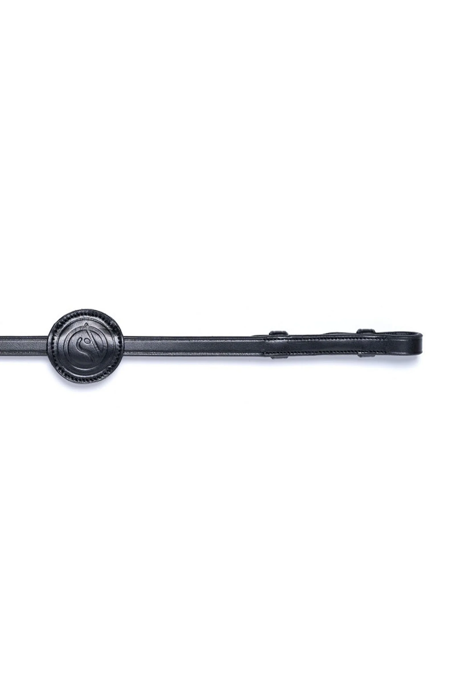 Samorin 1/2inch Rubber Reins Black/Silver C