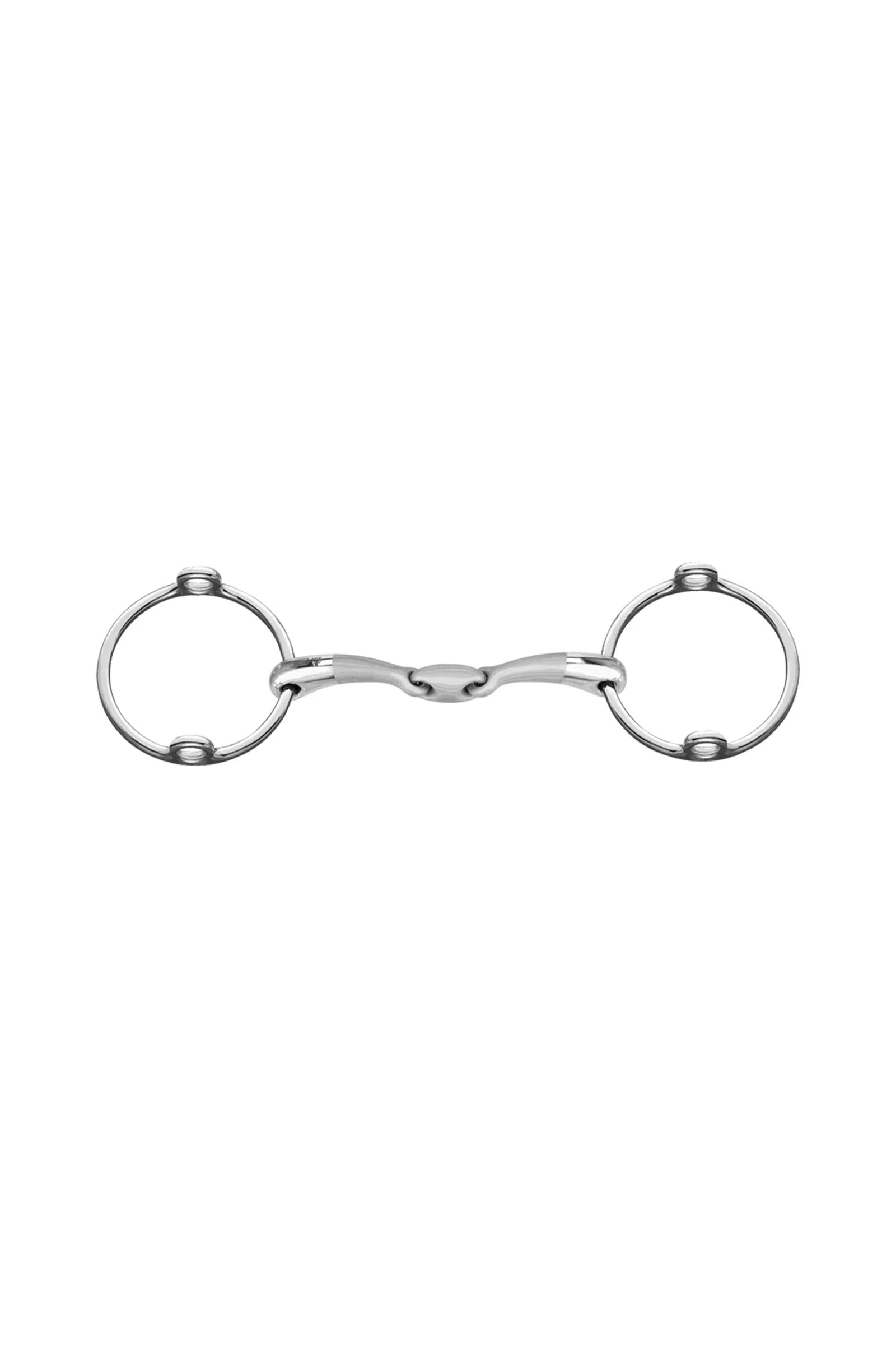 Satinox Gag Bit, Double Jt. 14mm, Stainless St. Metall 125 mm