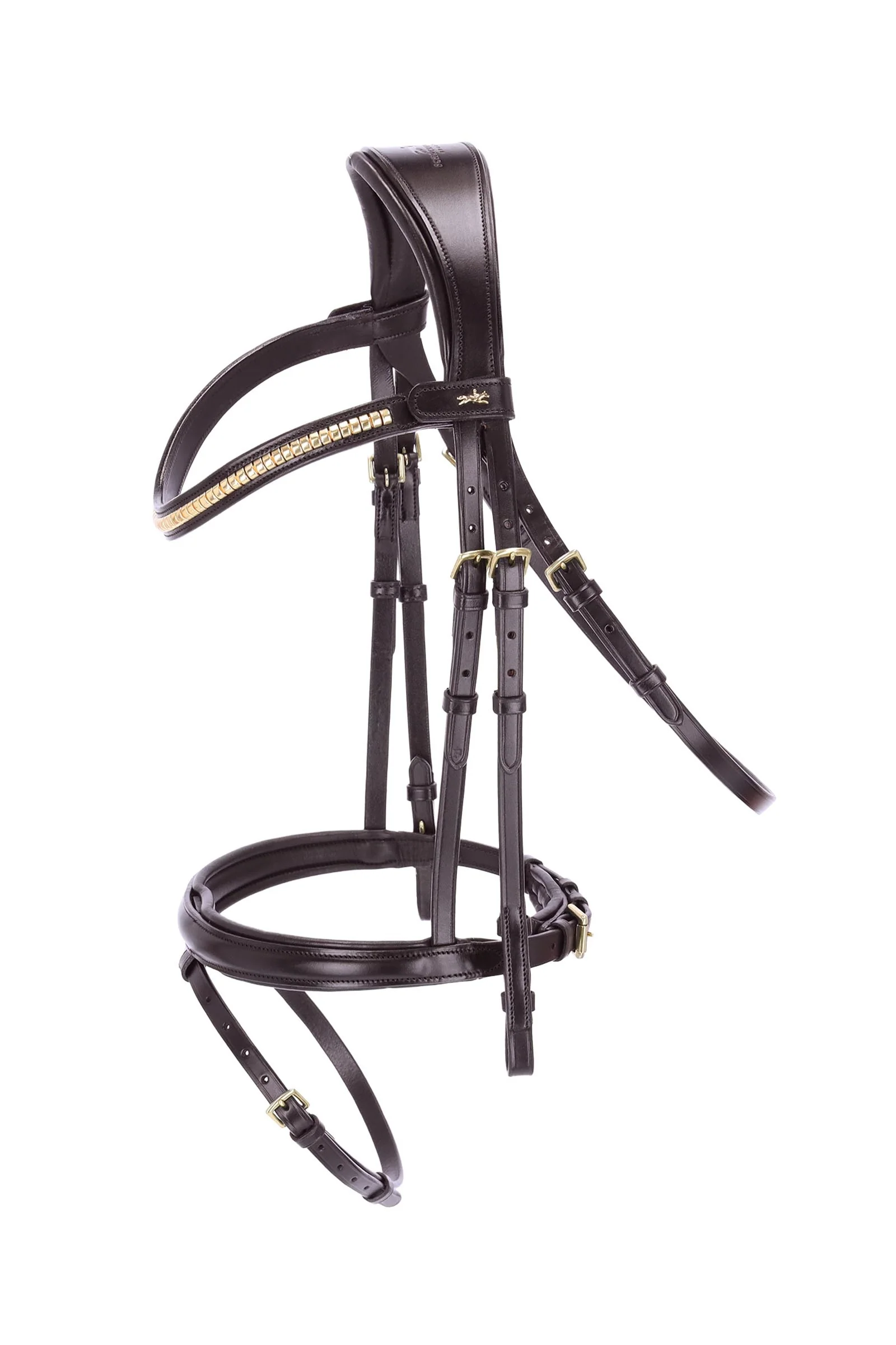 Schockemoehle Sports SP Monza C Bridle Dark Brown/Gold F