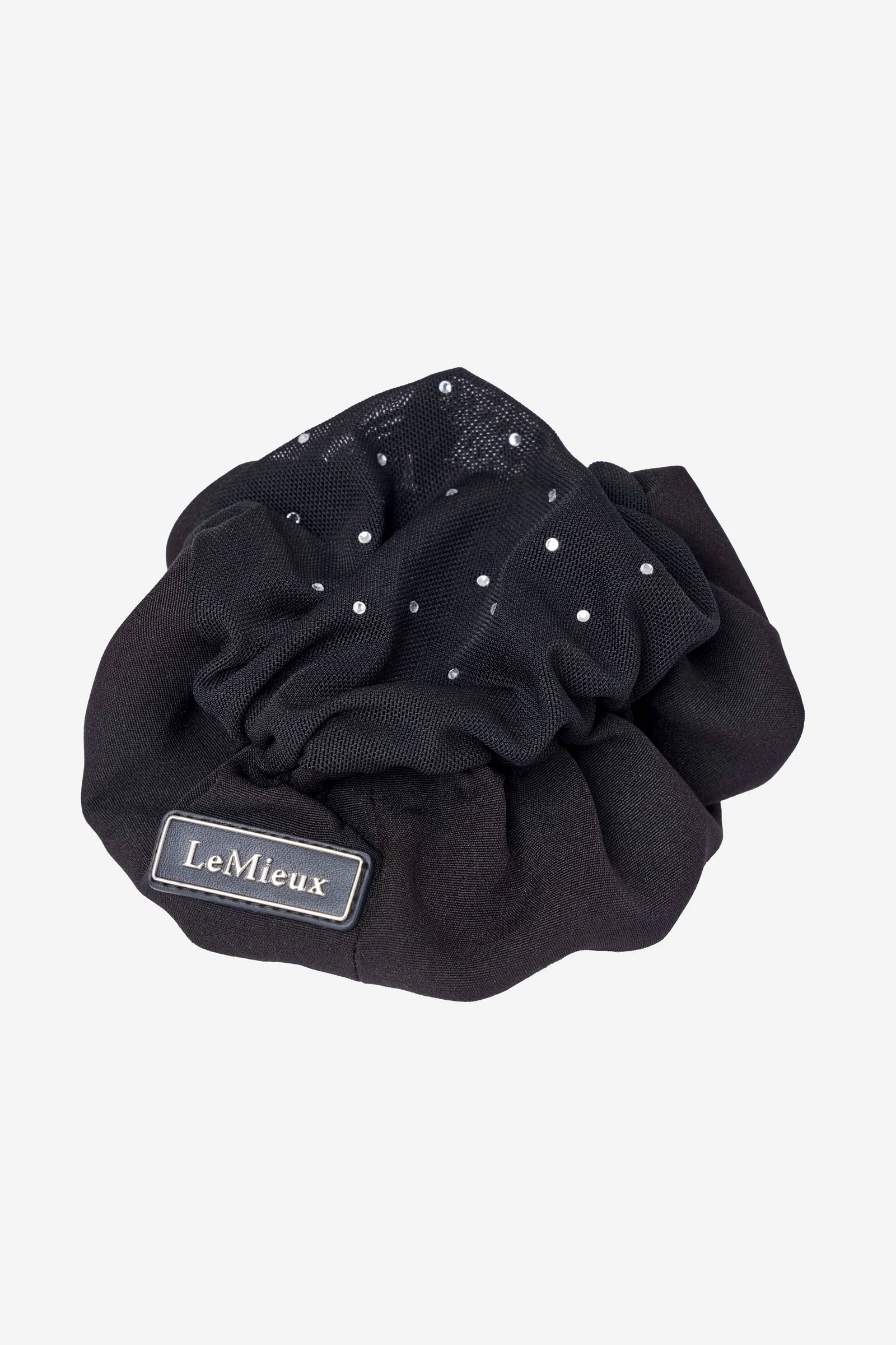 Scrunchie with Crystal Hair Net Black/Black One Size