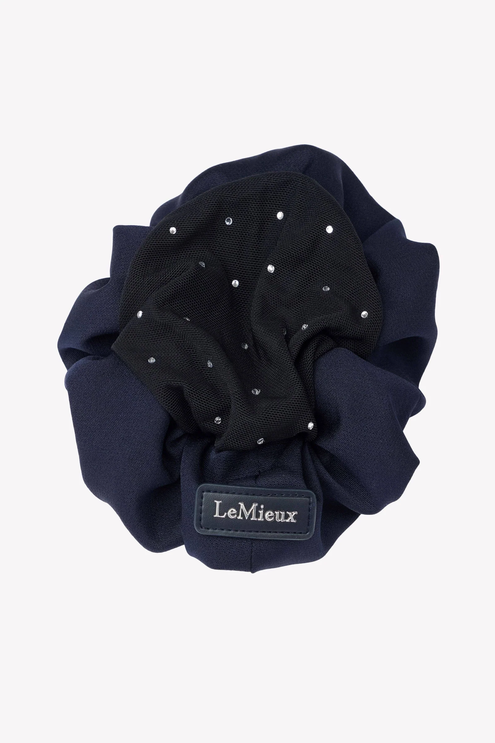 Scrunchie with Crystal Hair Net Navy/Black One Size