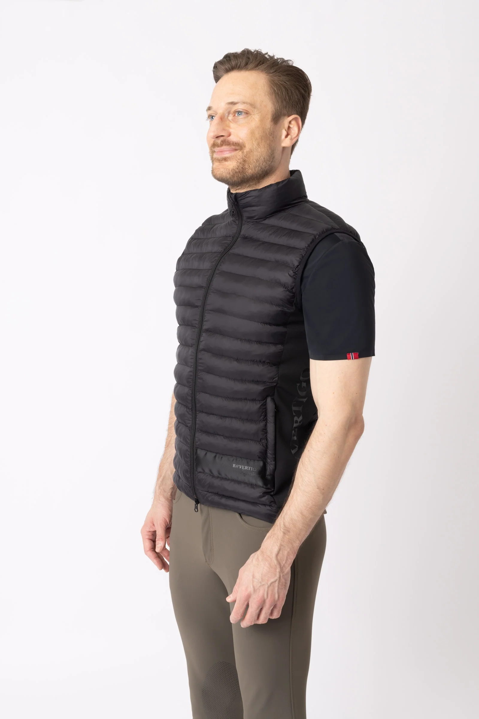 Simon Men's Ultralight Padded Riding Vest Anthracite Dark Grey 36