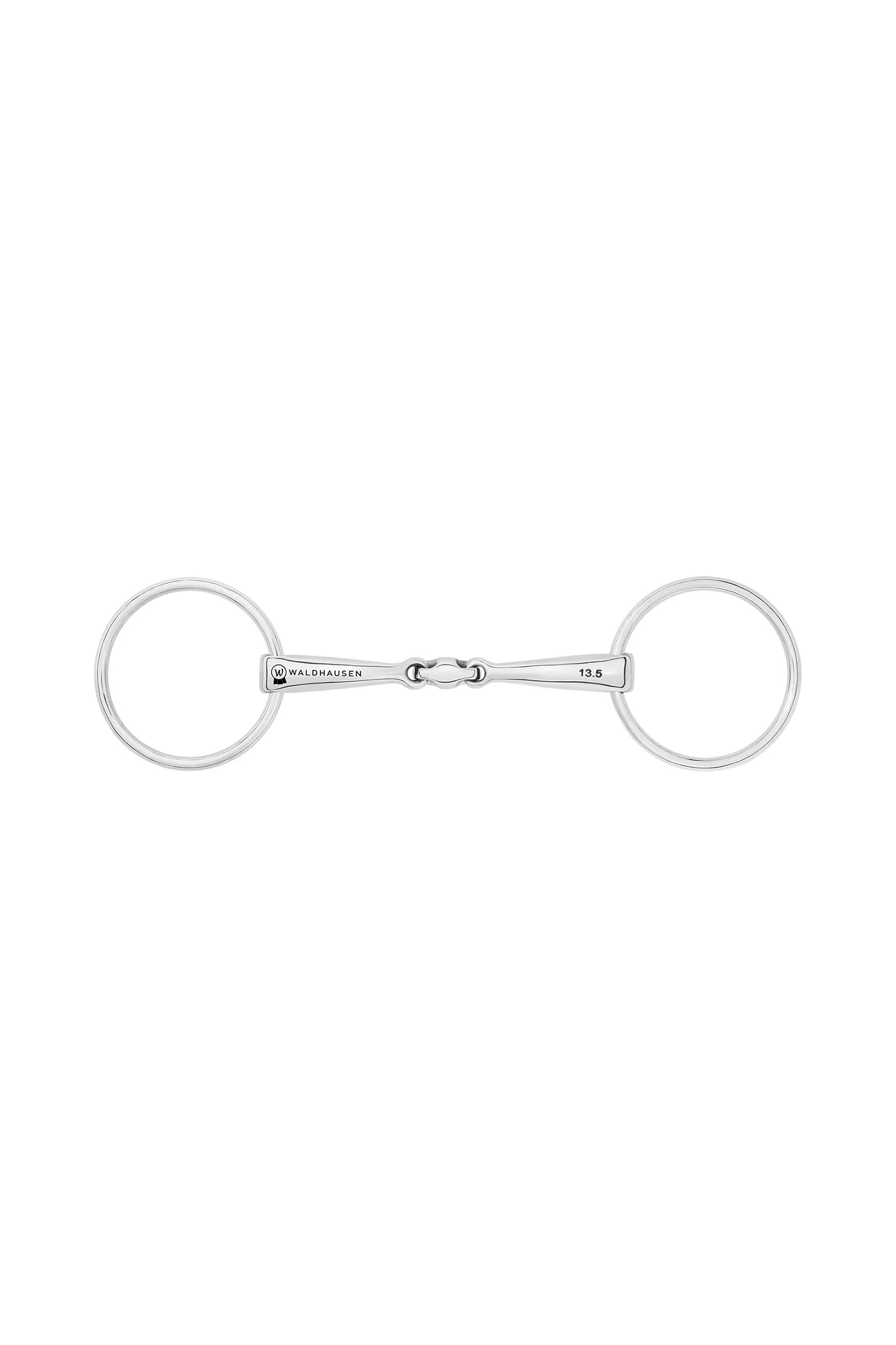 Snaffle Bit Anatomical, Double Jt., Stainless St., 16 mm No Color 135 mm
