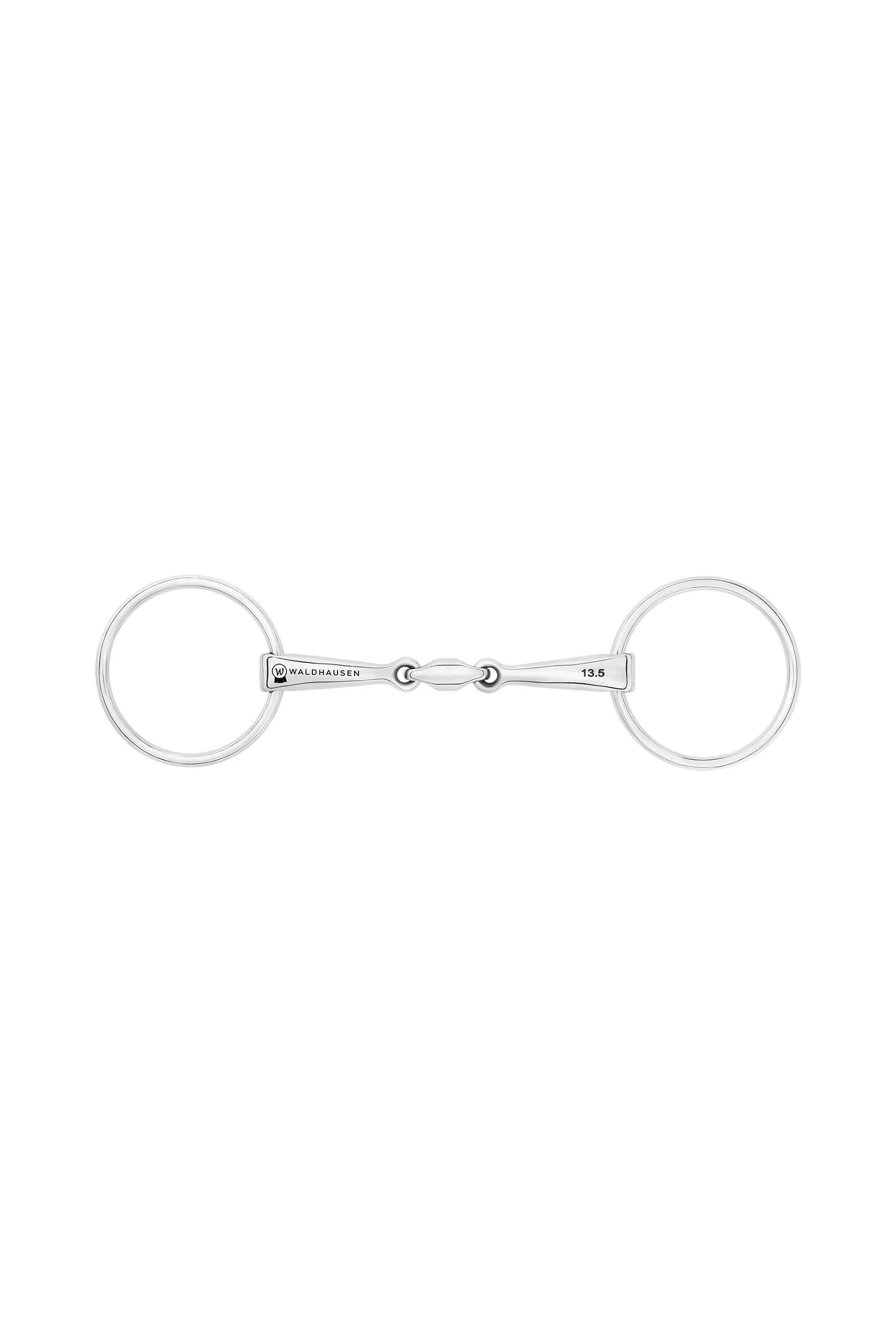Snaffle Bit, Double Jt., Stainless St., 14 mm No Color 115 mm