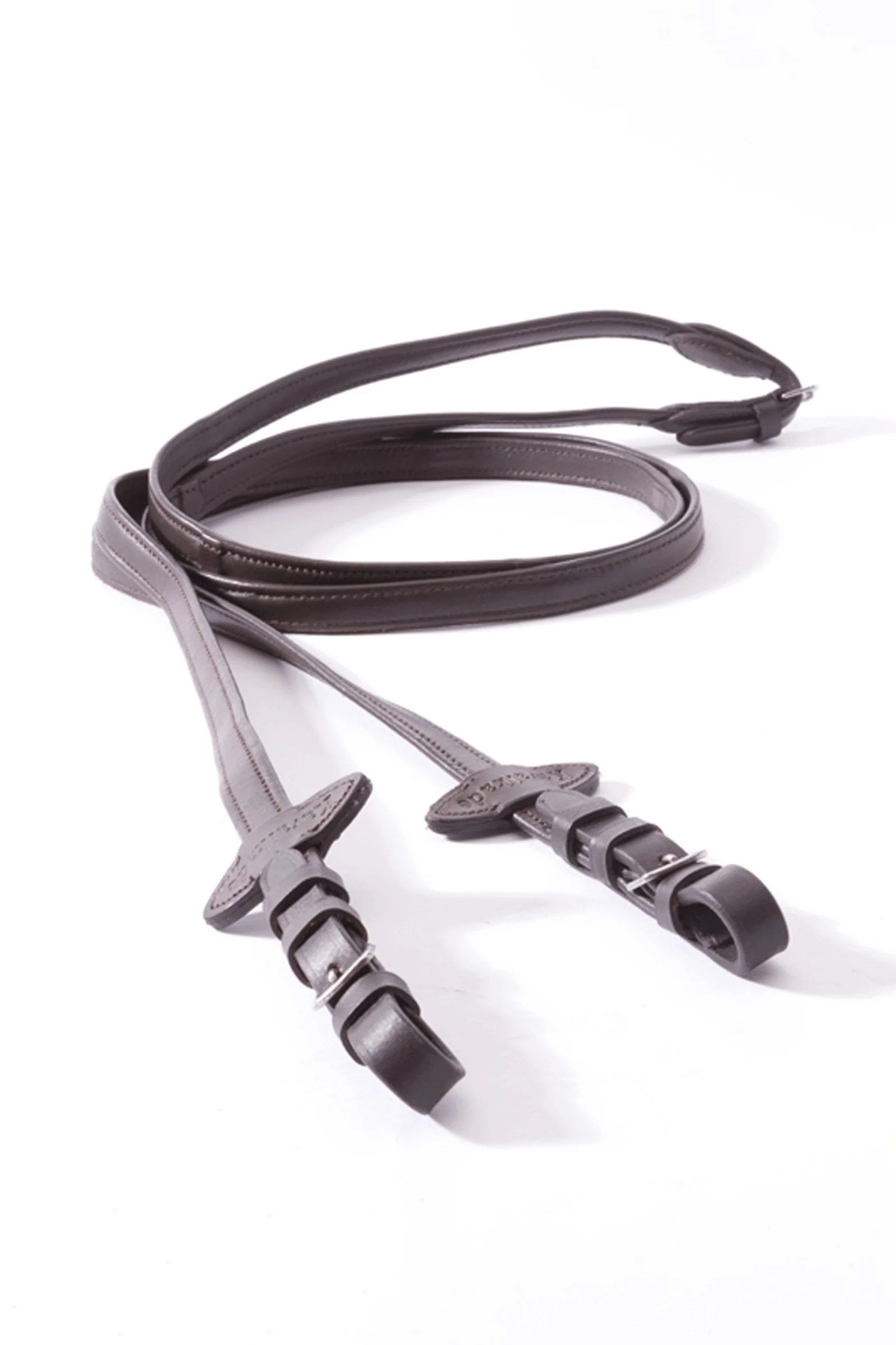 Soft Leather Reins With 5 Stops, 16 mm Brown PII
