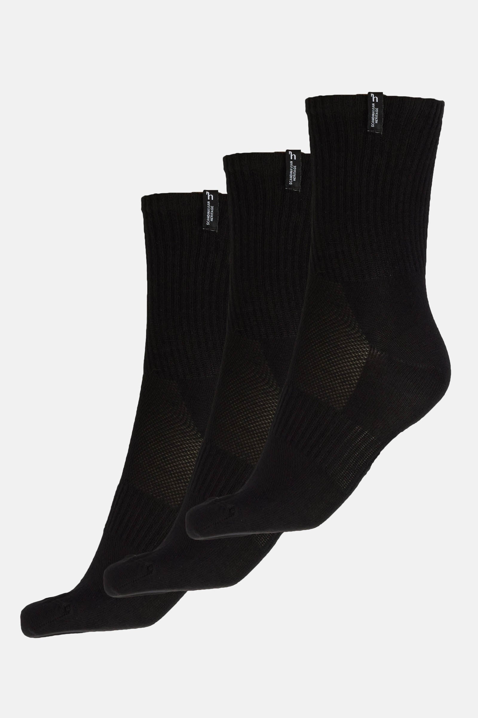 Sport Socks (Set of 3) Black 6-8