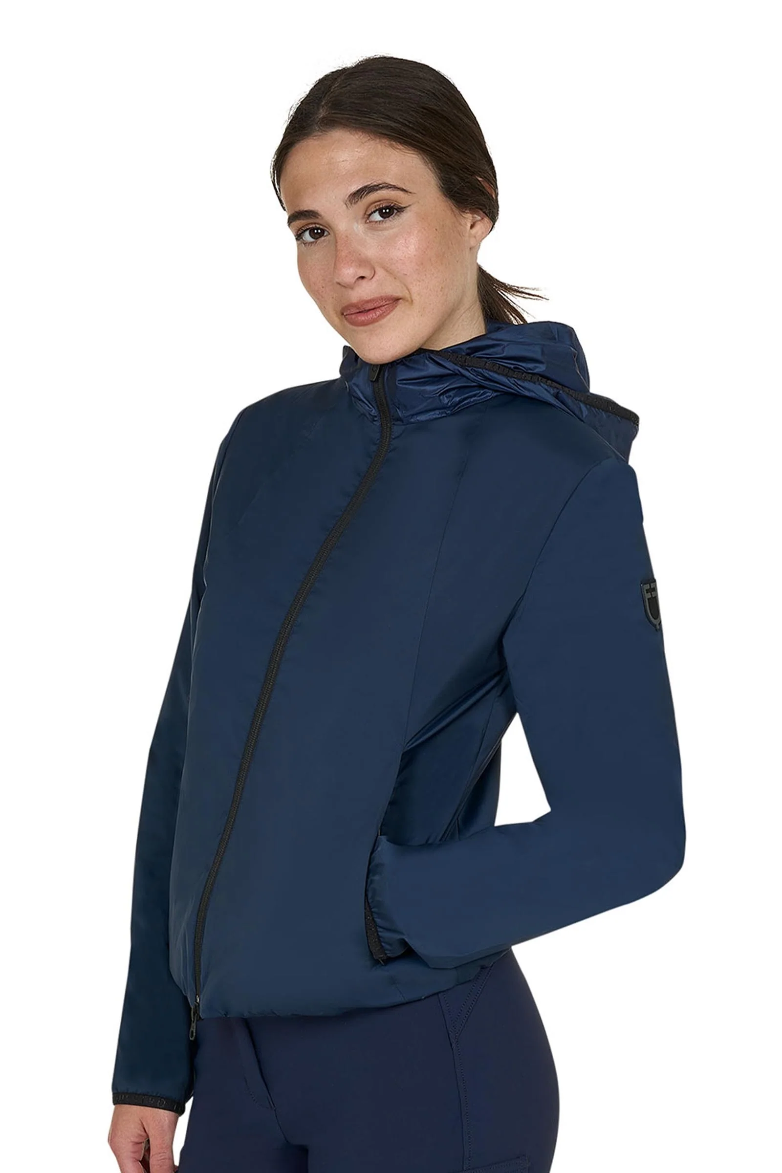 SS2026 Women's Foldable Warmer Nylon Jacket Navy Blazer L