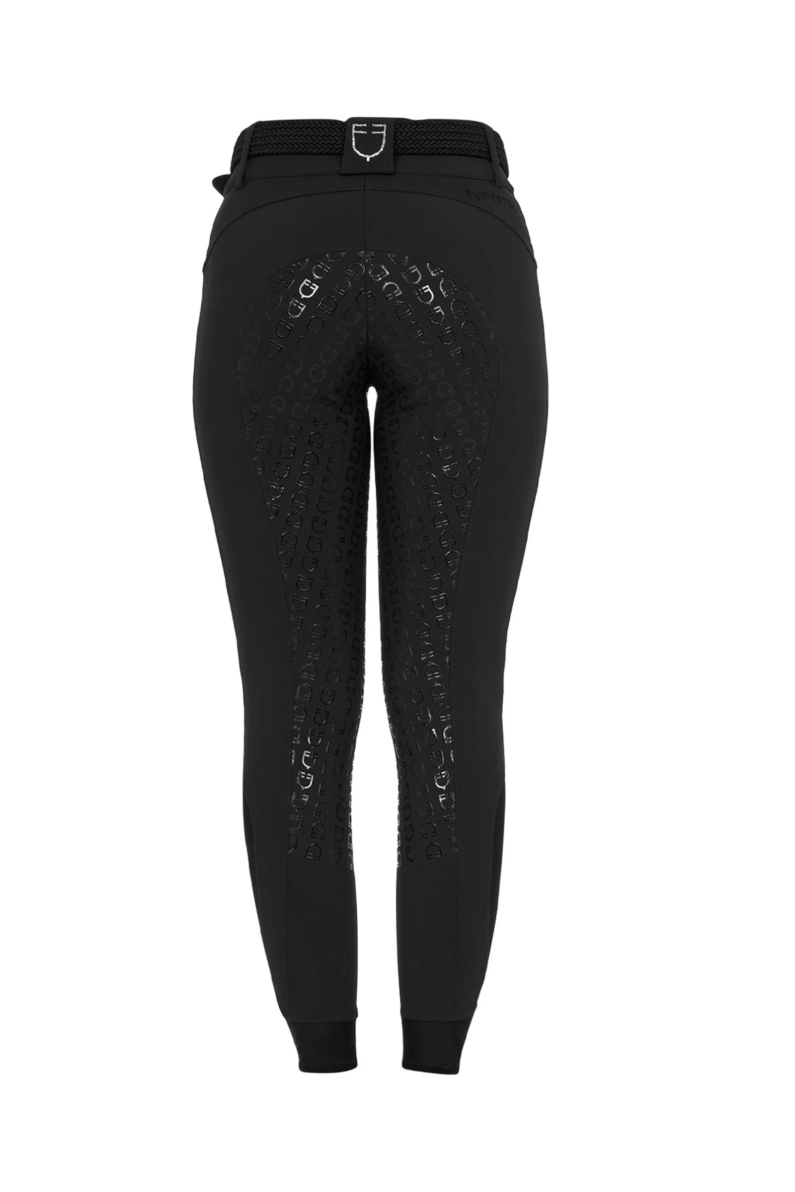 SS2026 Women's High Waist Stones Logo Full Grip Breeches Black 10