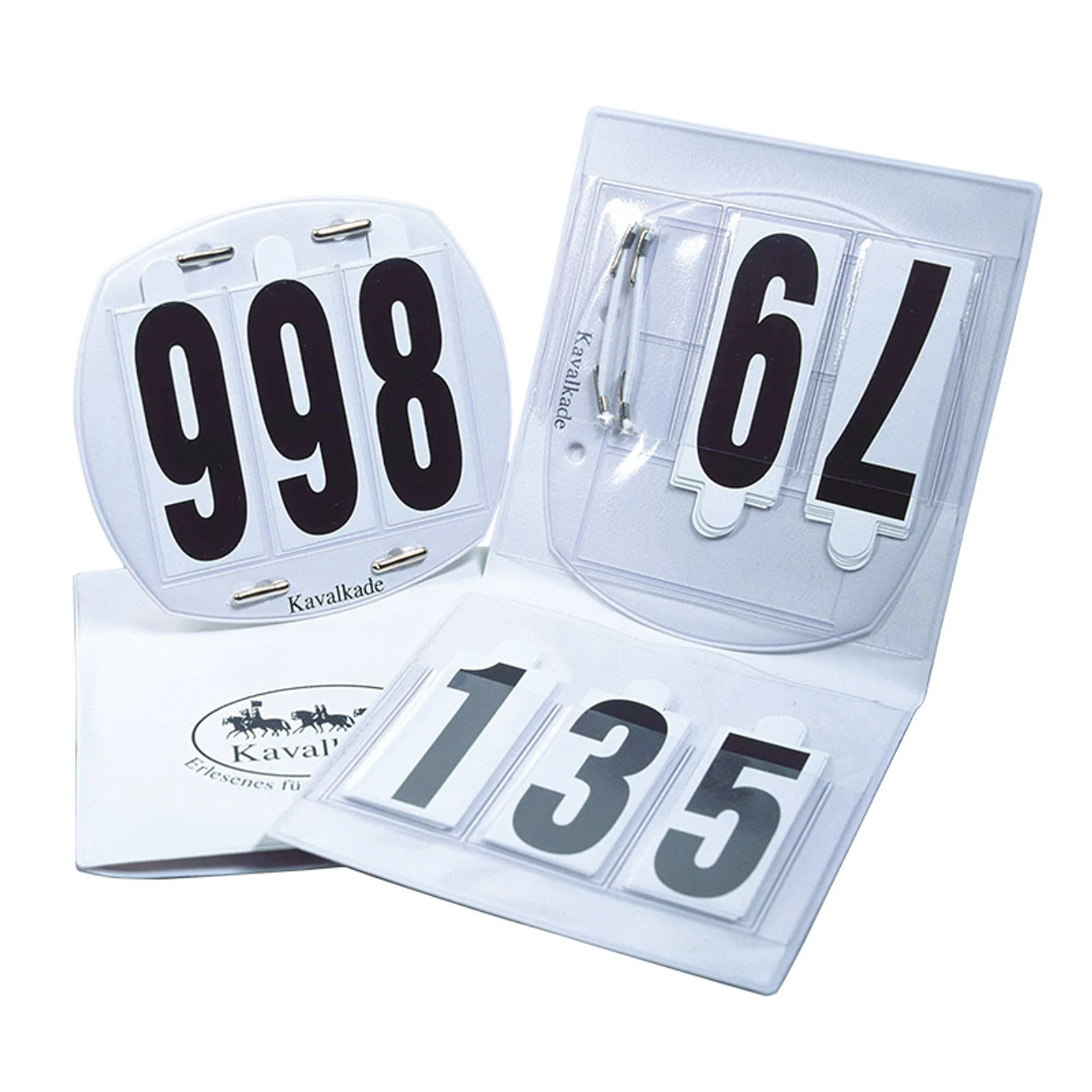 Starting numbers, 3-digits, small White/Black One Size