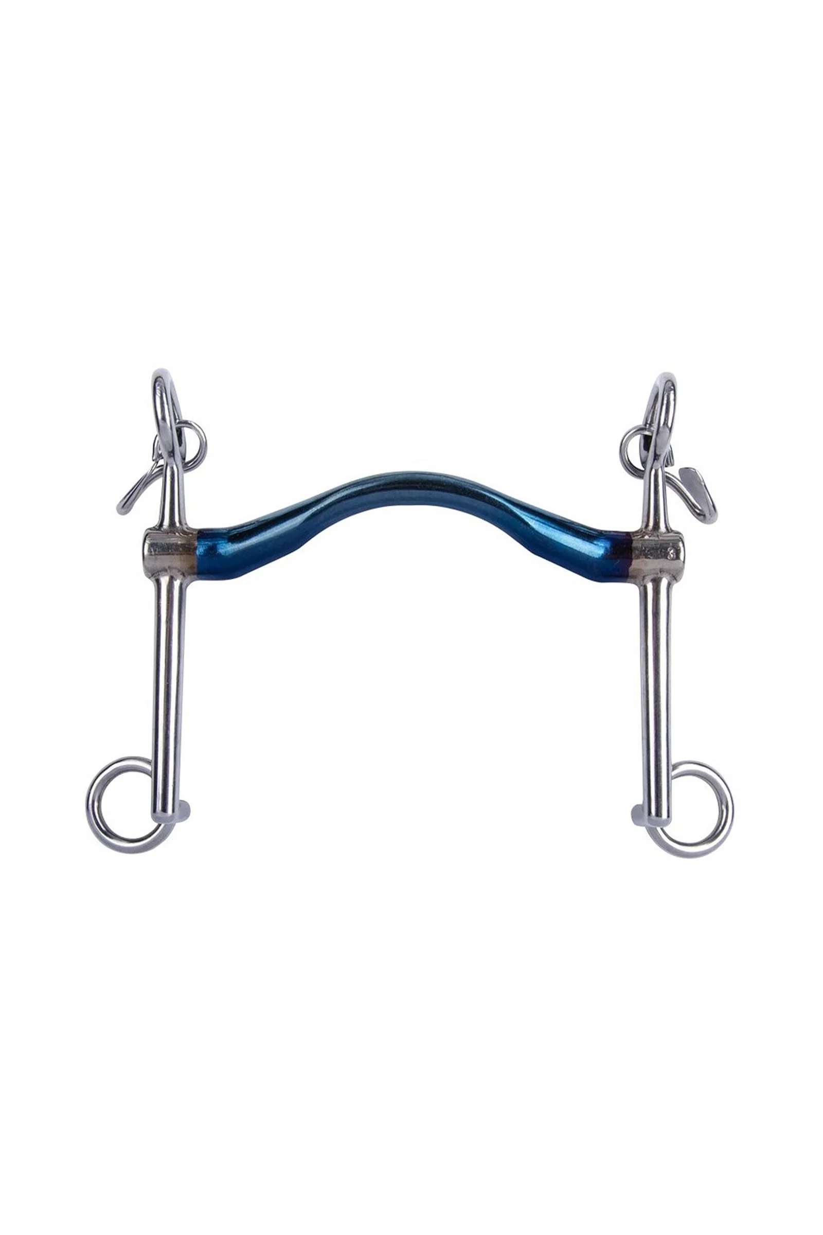 Sweet Iron weymouth medium port, 16mm Blue 115 mm