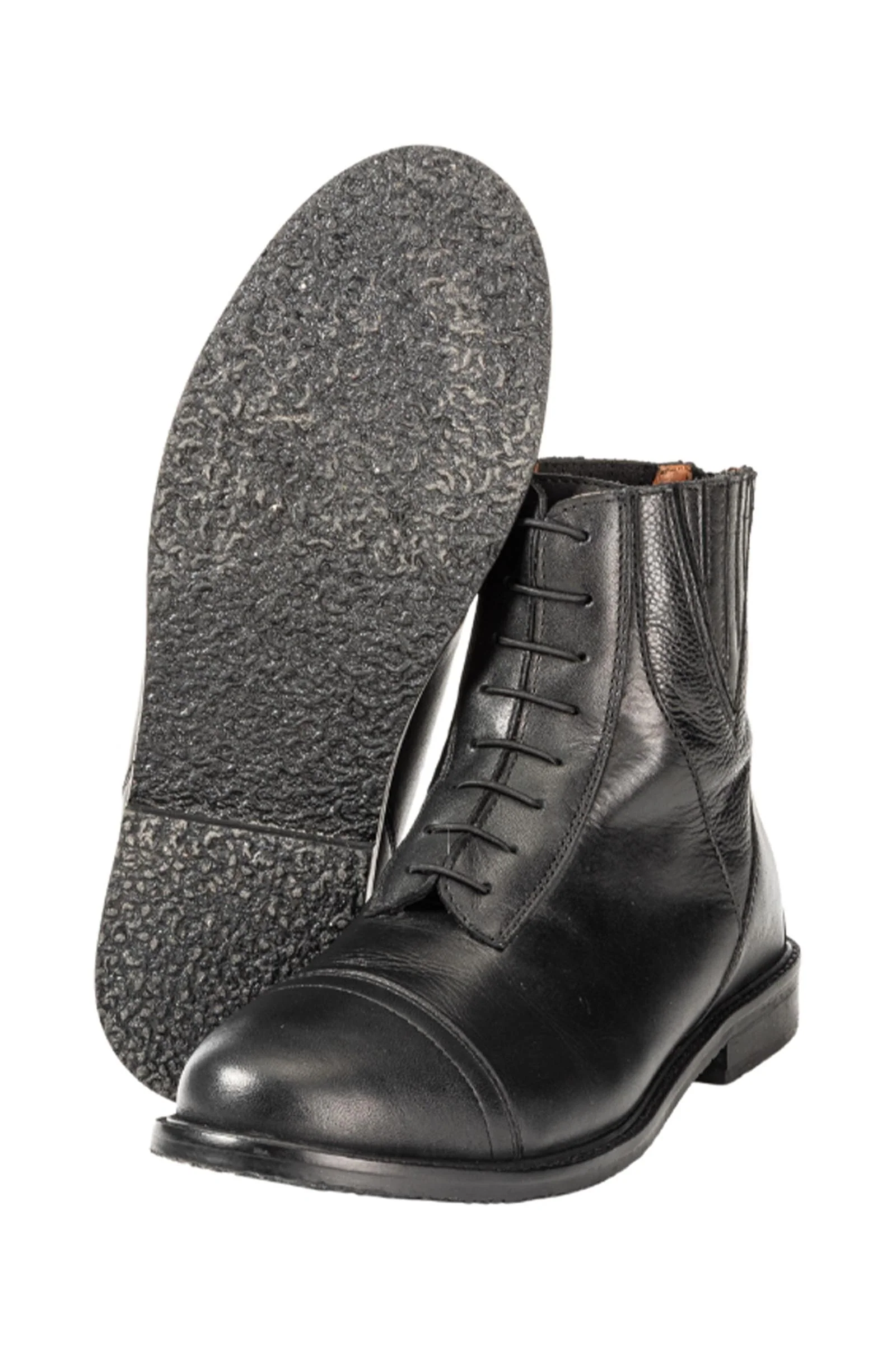 Titus Leather-Mix Jodhpur Riding Shoes Black/Black 6,5