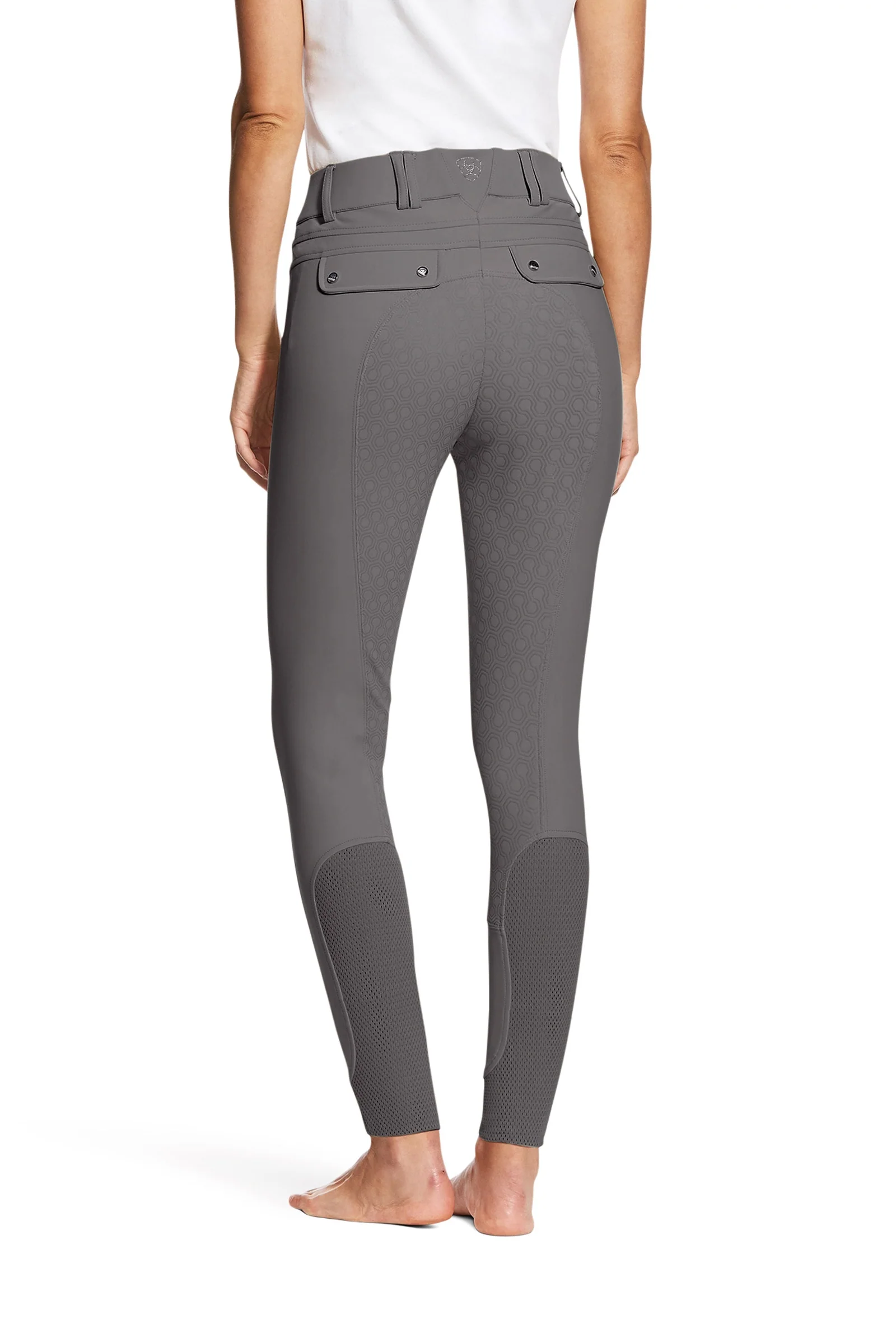 Tri Factor Women's Full Seat Breeches With Silicone Grip Paloma grey 10 Regular