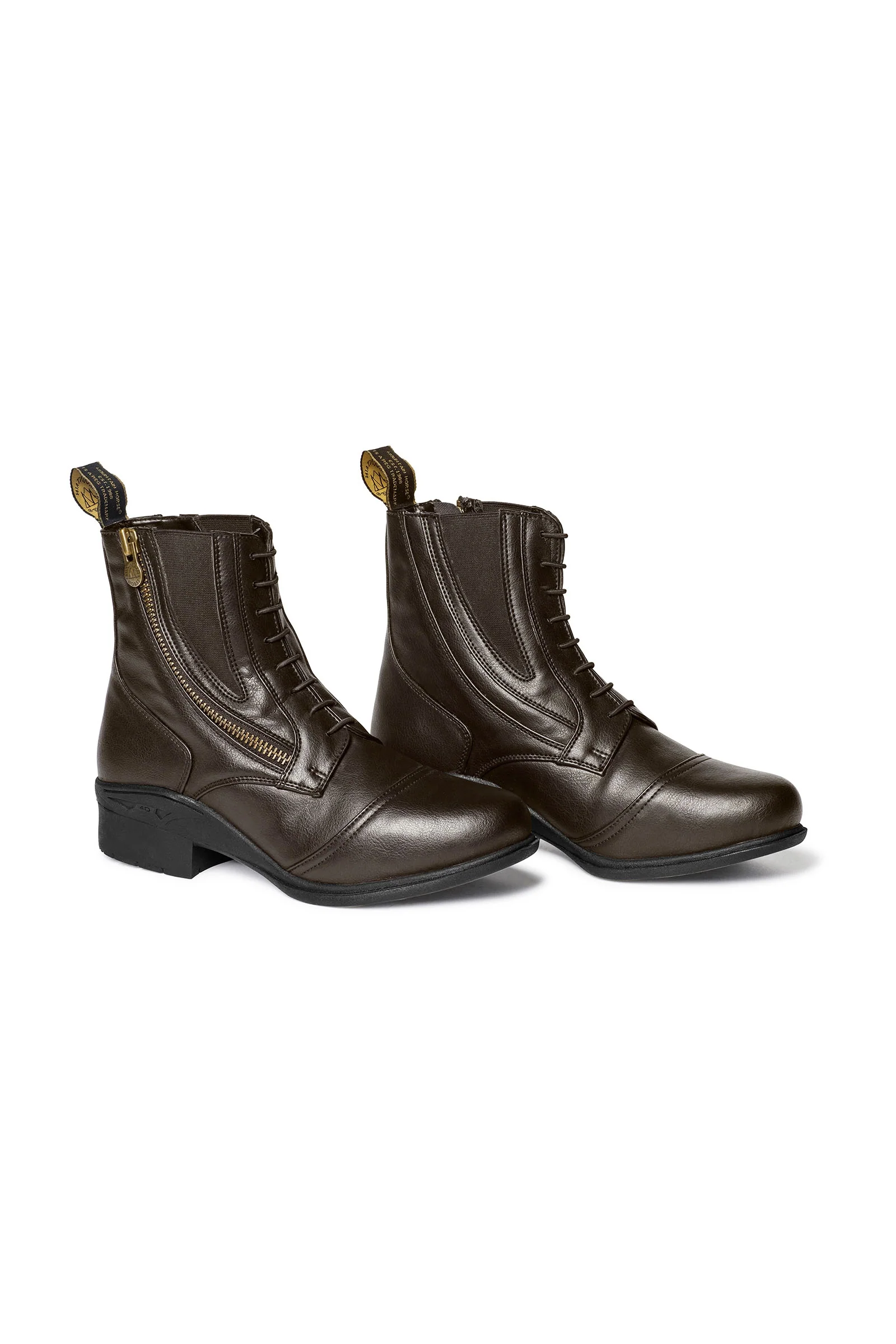 Veganza Side Zip Paddock Boots Brown 7