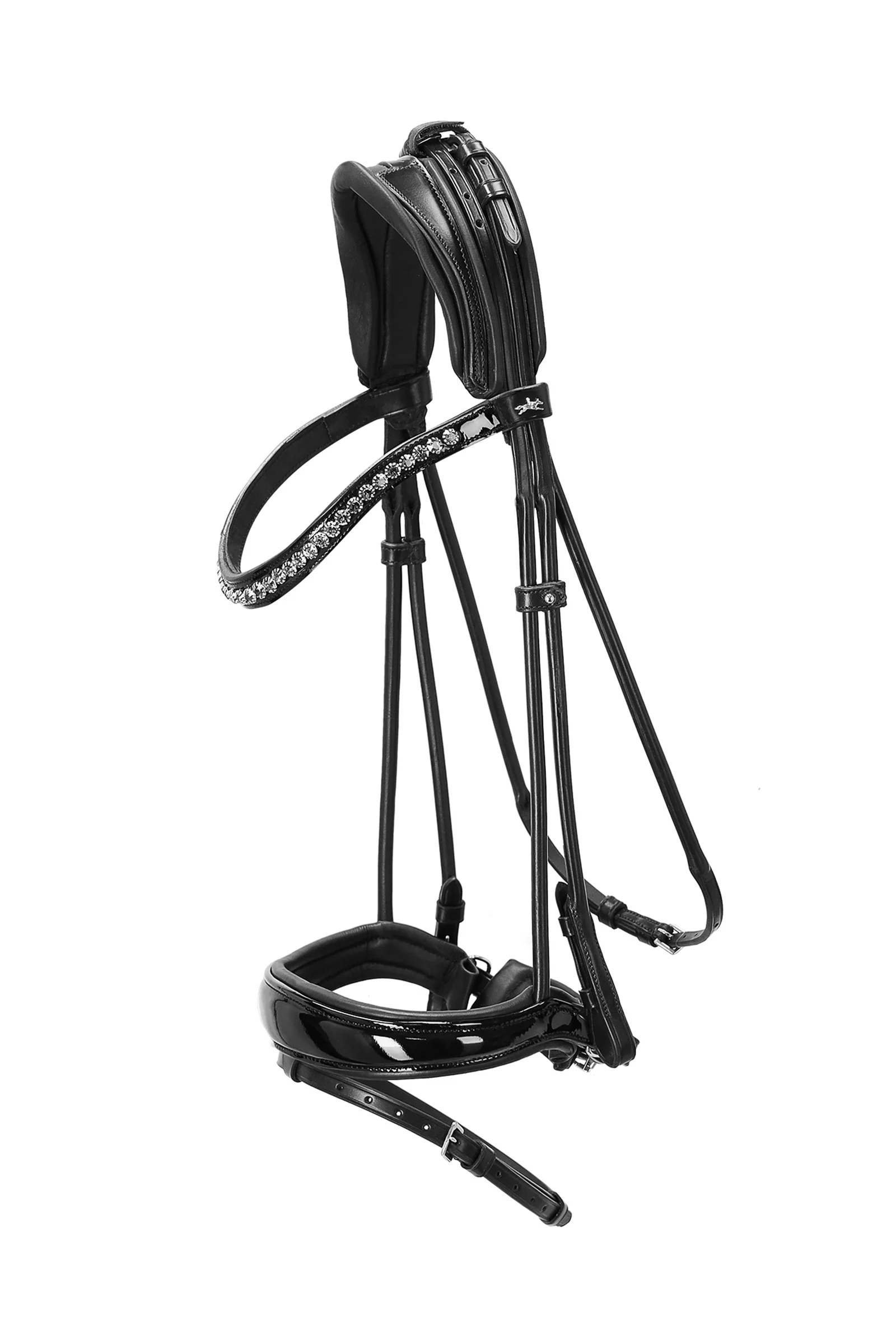 Westminster Bridle black/patent/silver F