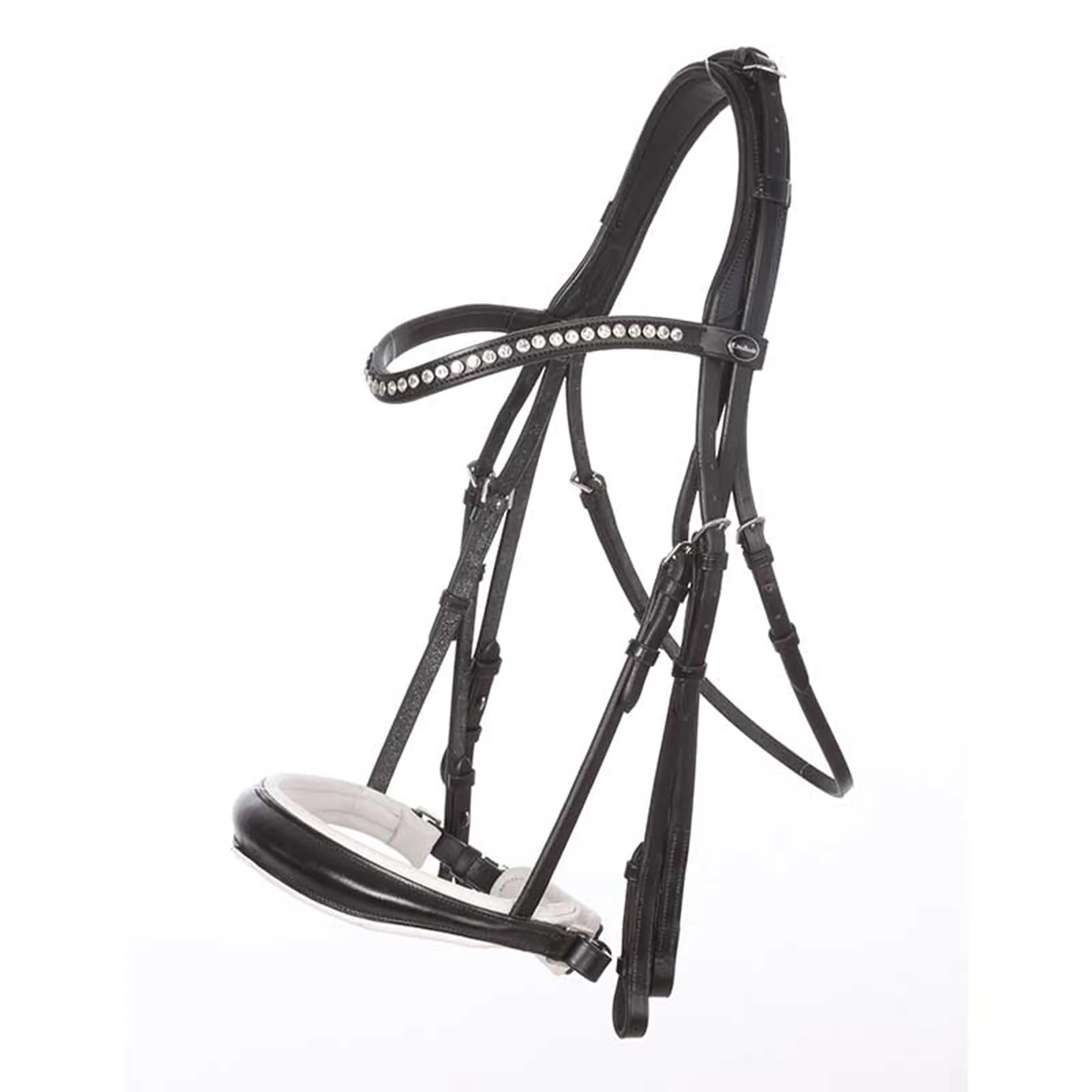 Weymouth bridle Antonia, crank noseband Black/White F