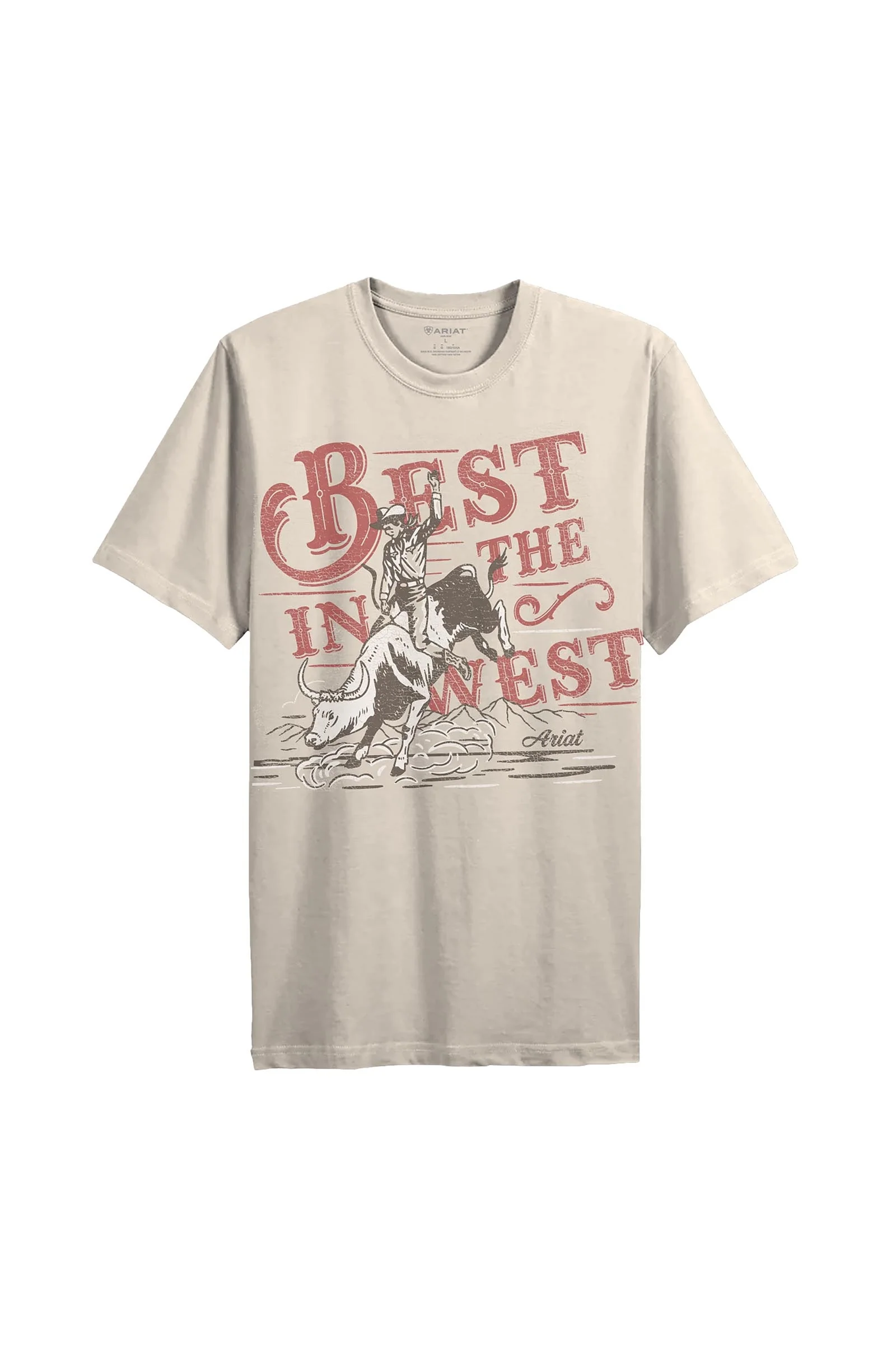 Women's Ariat Bull Rider Arched T-Shirt French Oak XS
