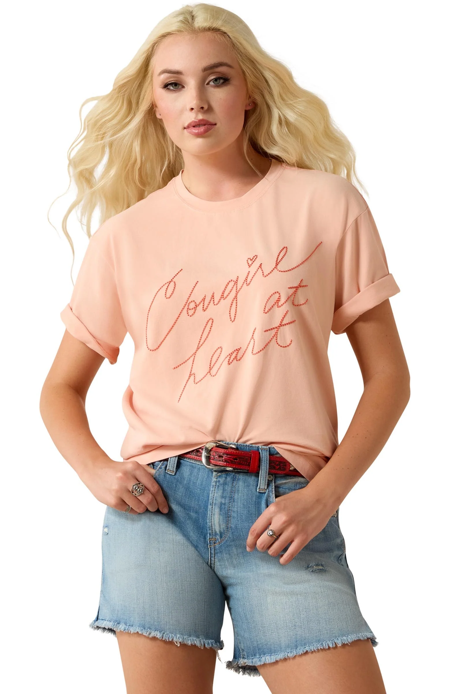 Women's Cowgirl at Heart T-Shirt Tropical Peach XS