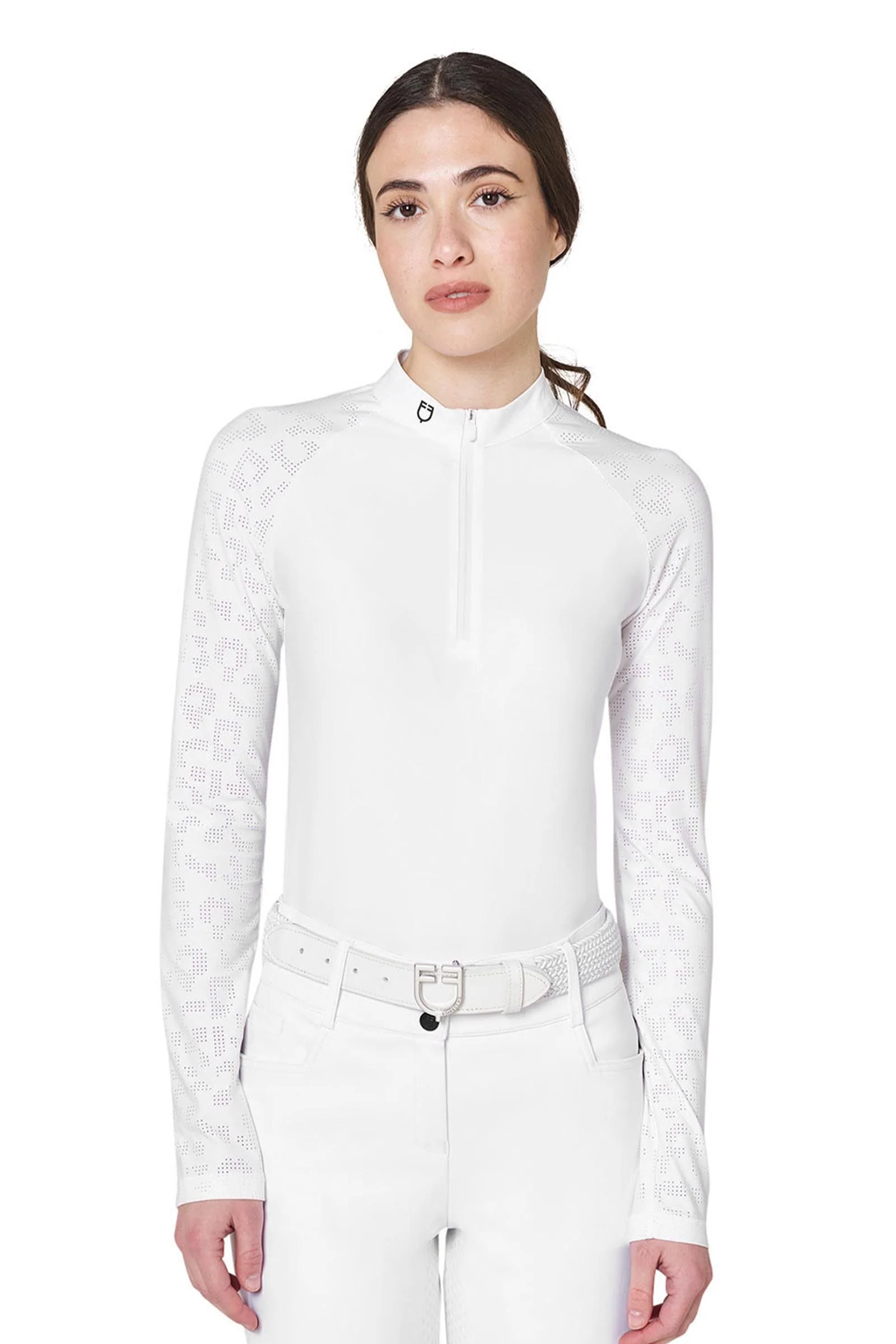 Women's Slim Fit Competition Polo Shirt With Mesh Inserts White XS