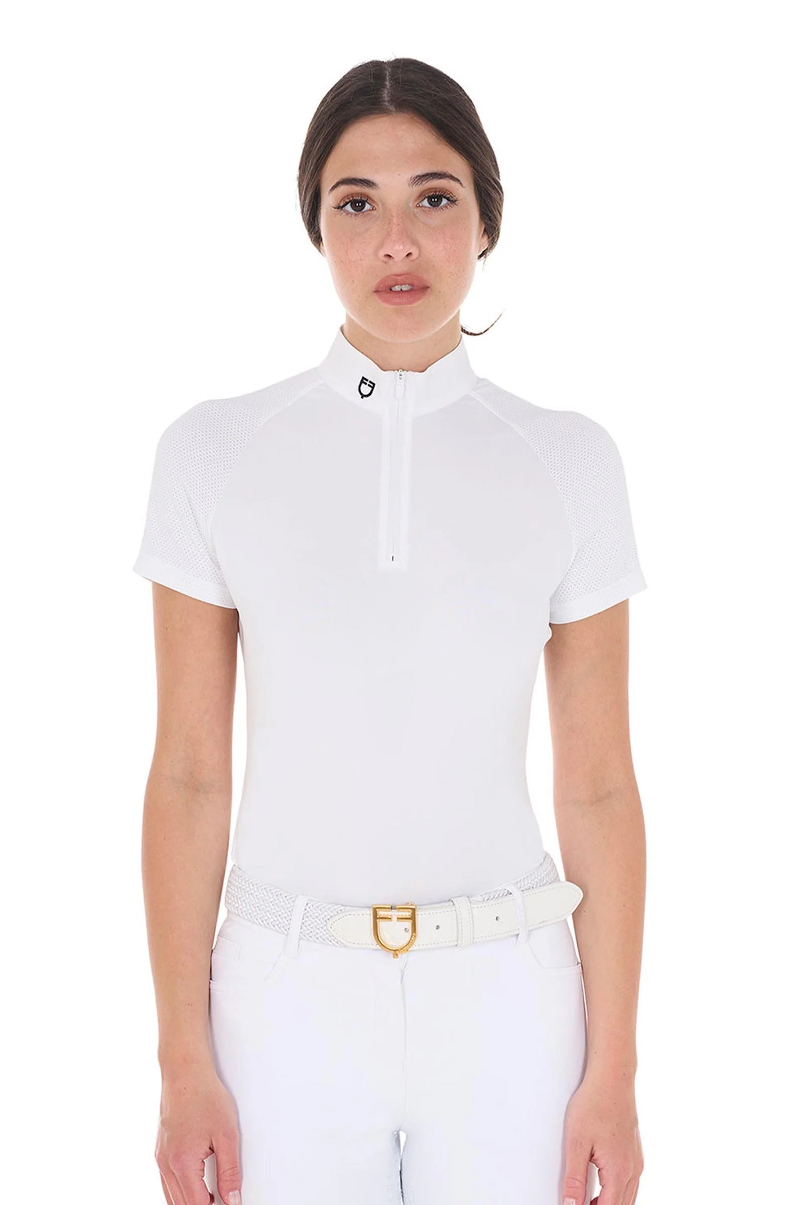 Women's Slim Fit Stretch Competition Polo Shirt White M